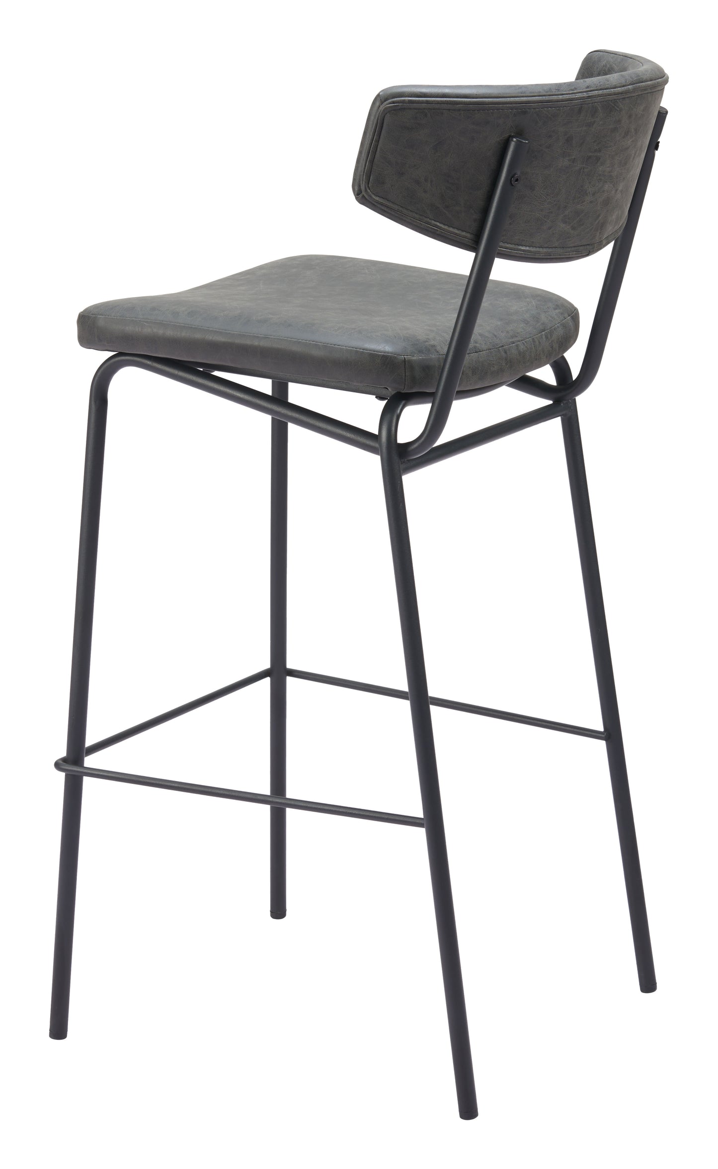 Charon Barstool (Set of 2) Vintage Black - 5