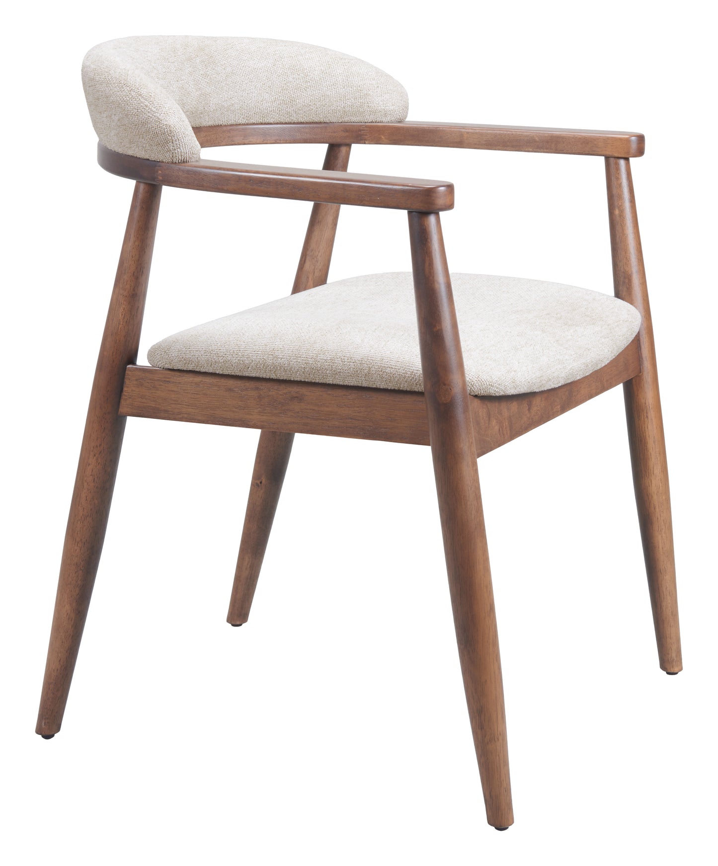 Goka Dining Chair Beige & Walnut - 6
