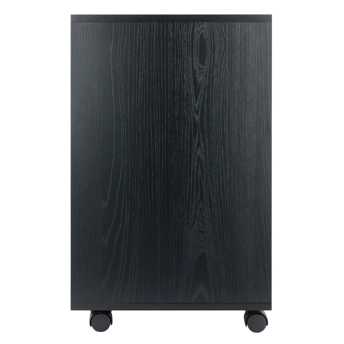 Norfolk 6 Bins, 2 Drawer Mobile Cabinet, Black Finish