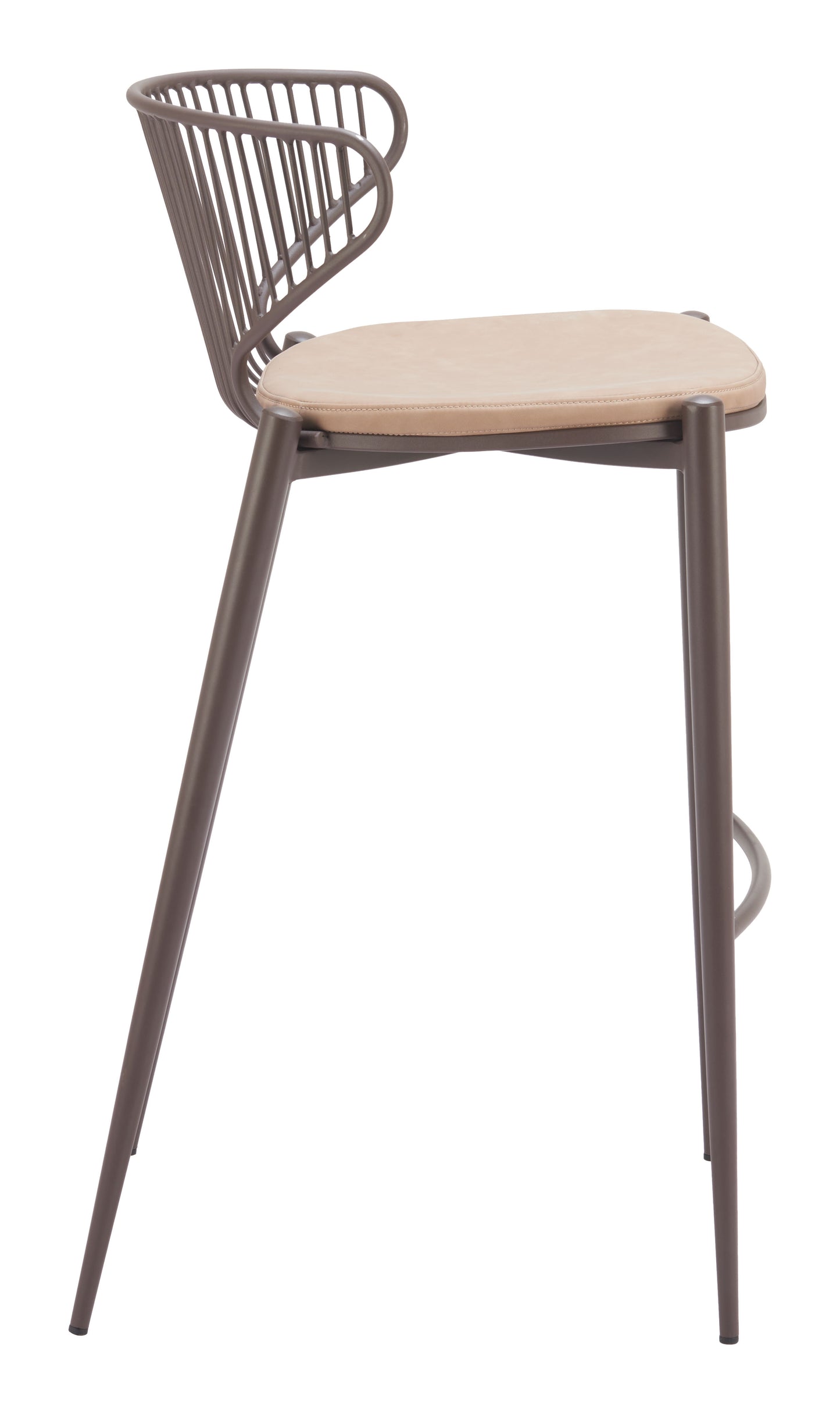 Silues Barstool (Set of 2) Taupe & Brown - 2