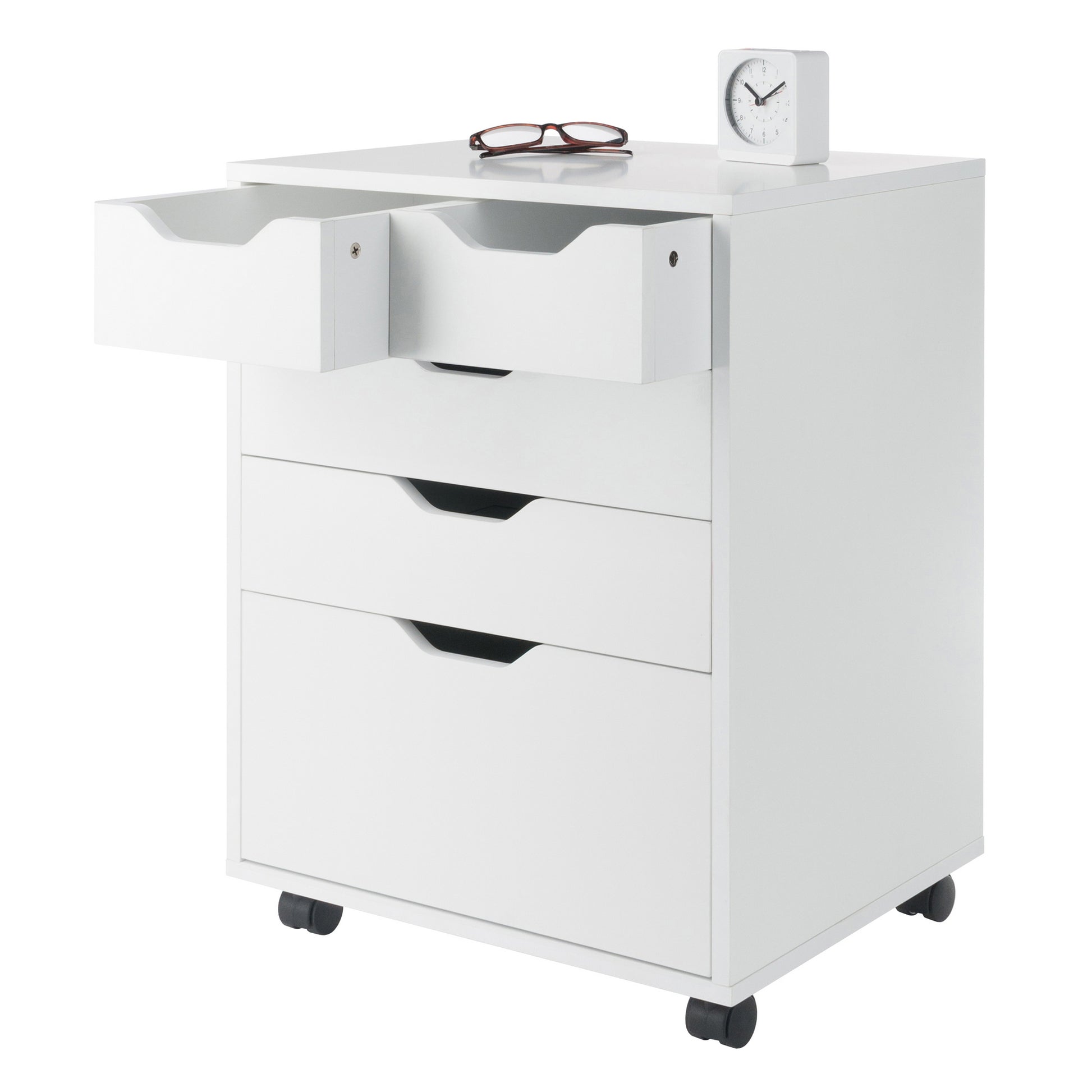 Halifax Bins & Drawers Storage Mobile Cabinet, White