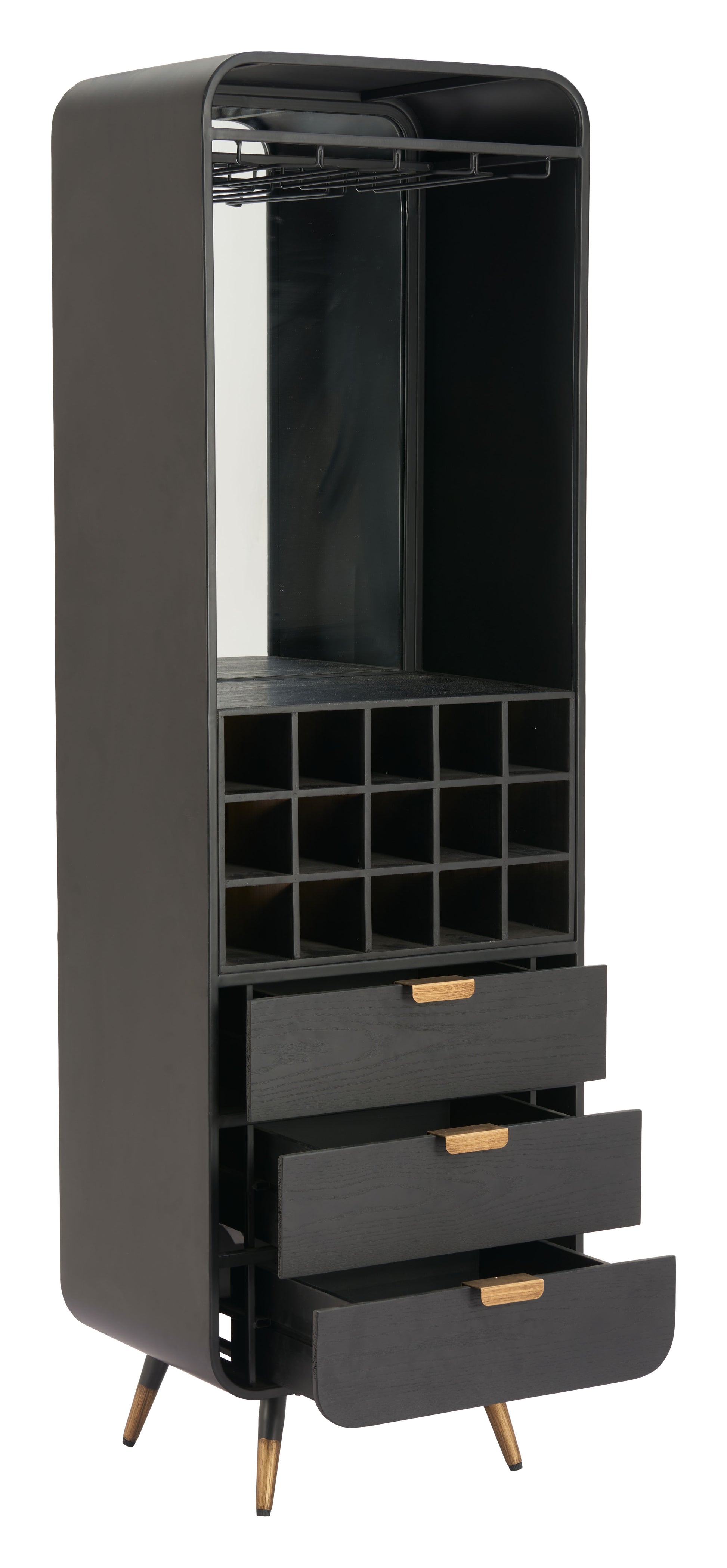 Magara Bar Cabinet Black - 7