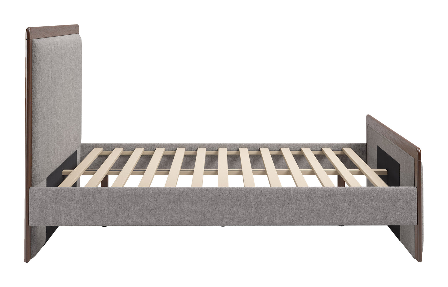 Somune Queen Bed Gray & Walnut - 2