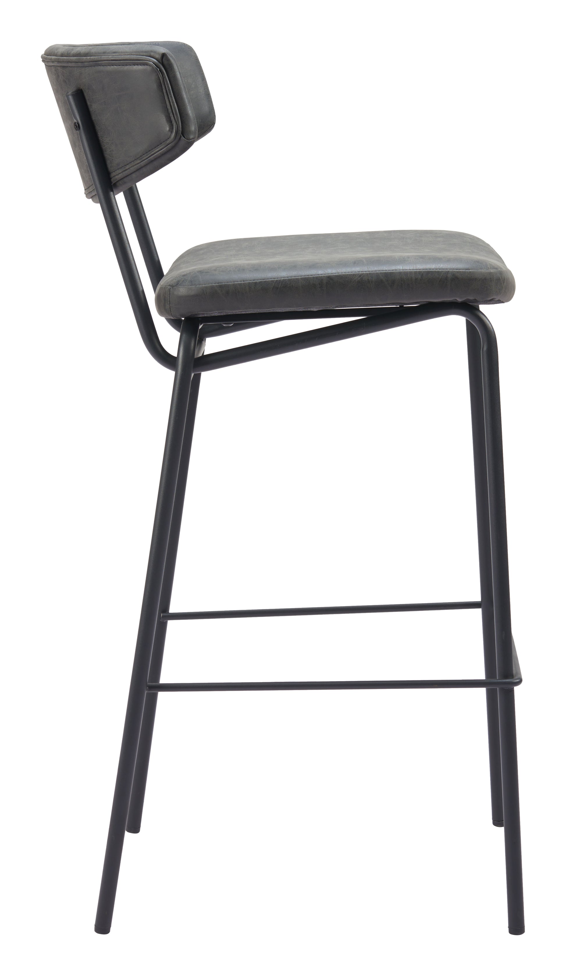 Charon Barstool (Set of 2) Vintage Black - 2