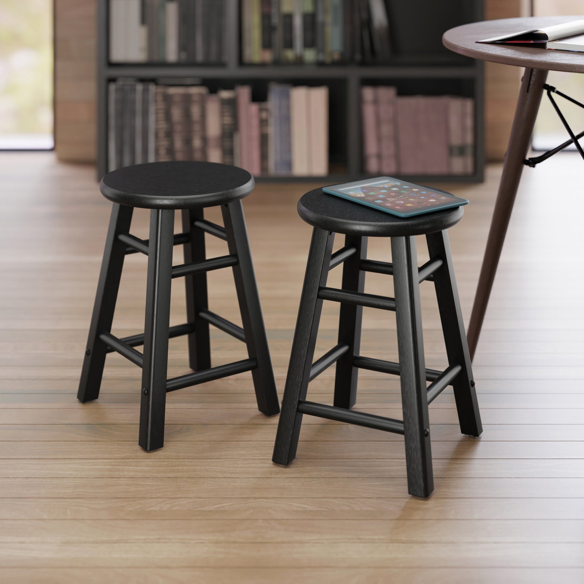 Element 2-Pc Dining Stool Set, Black
