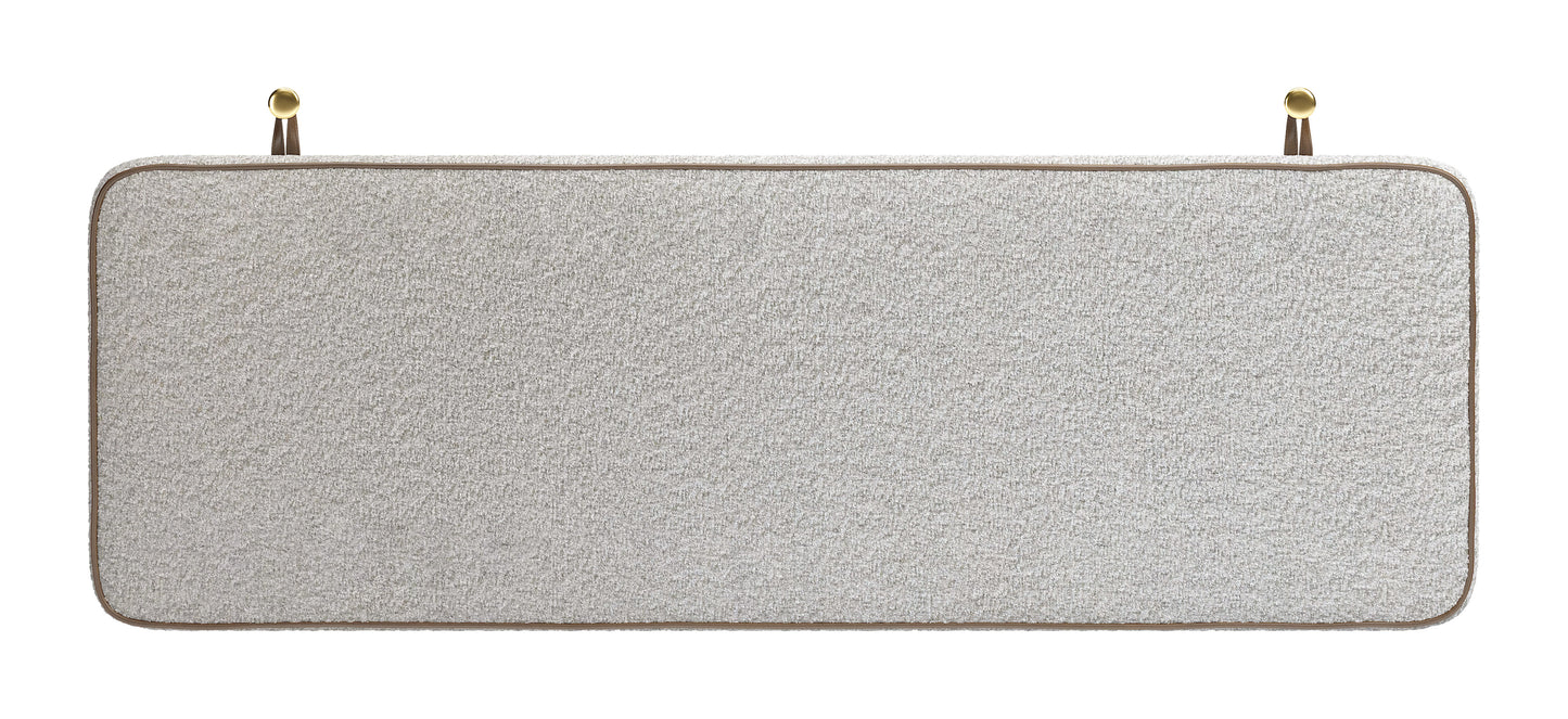 Bela Floating Queen Headboard Ivory - 3
