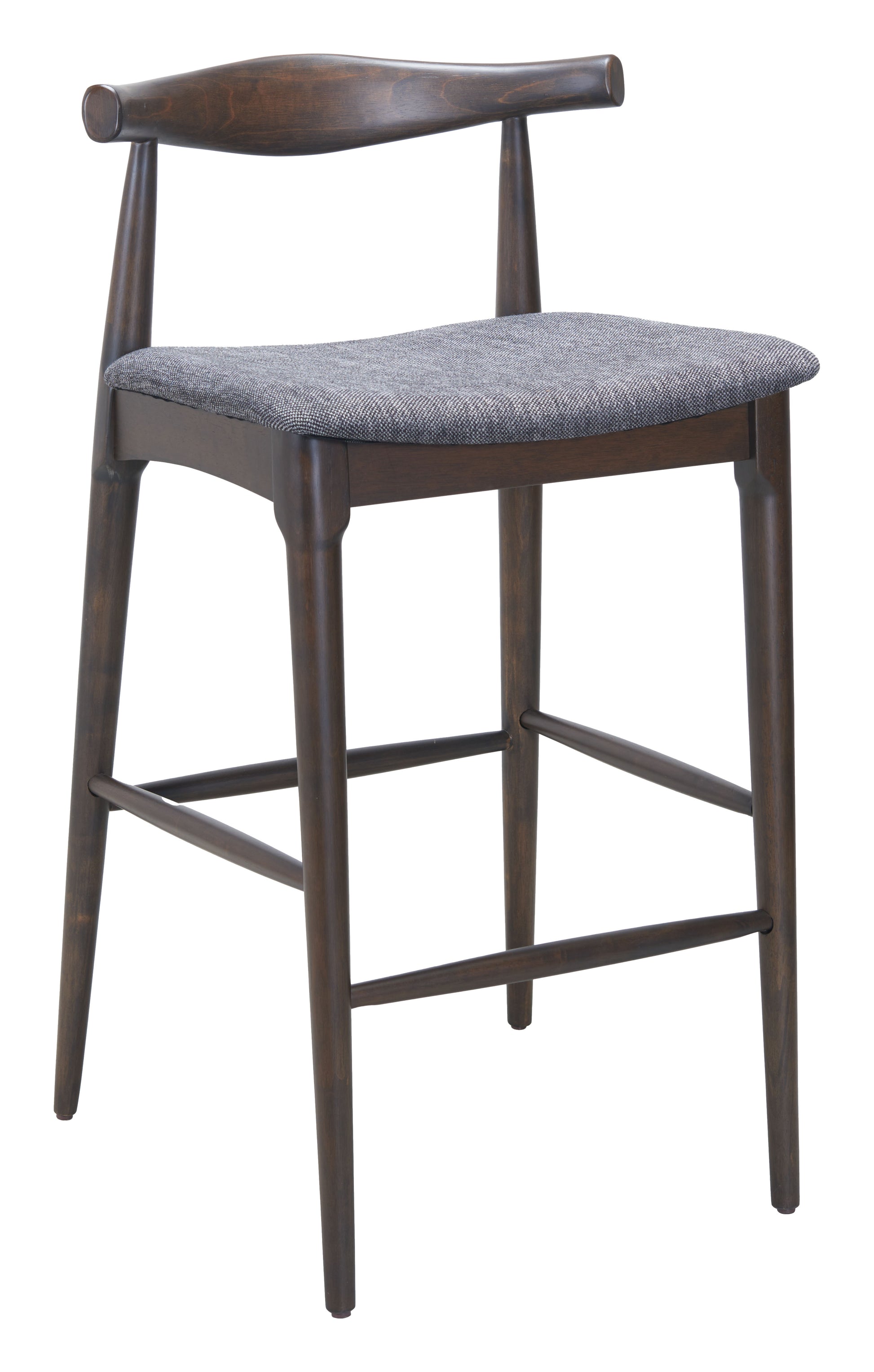 Tuzka Barstool (Set of 2) Gray & Espresso - 6