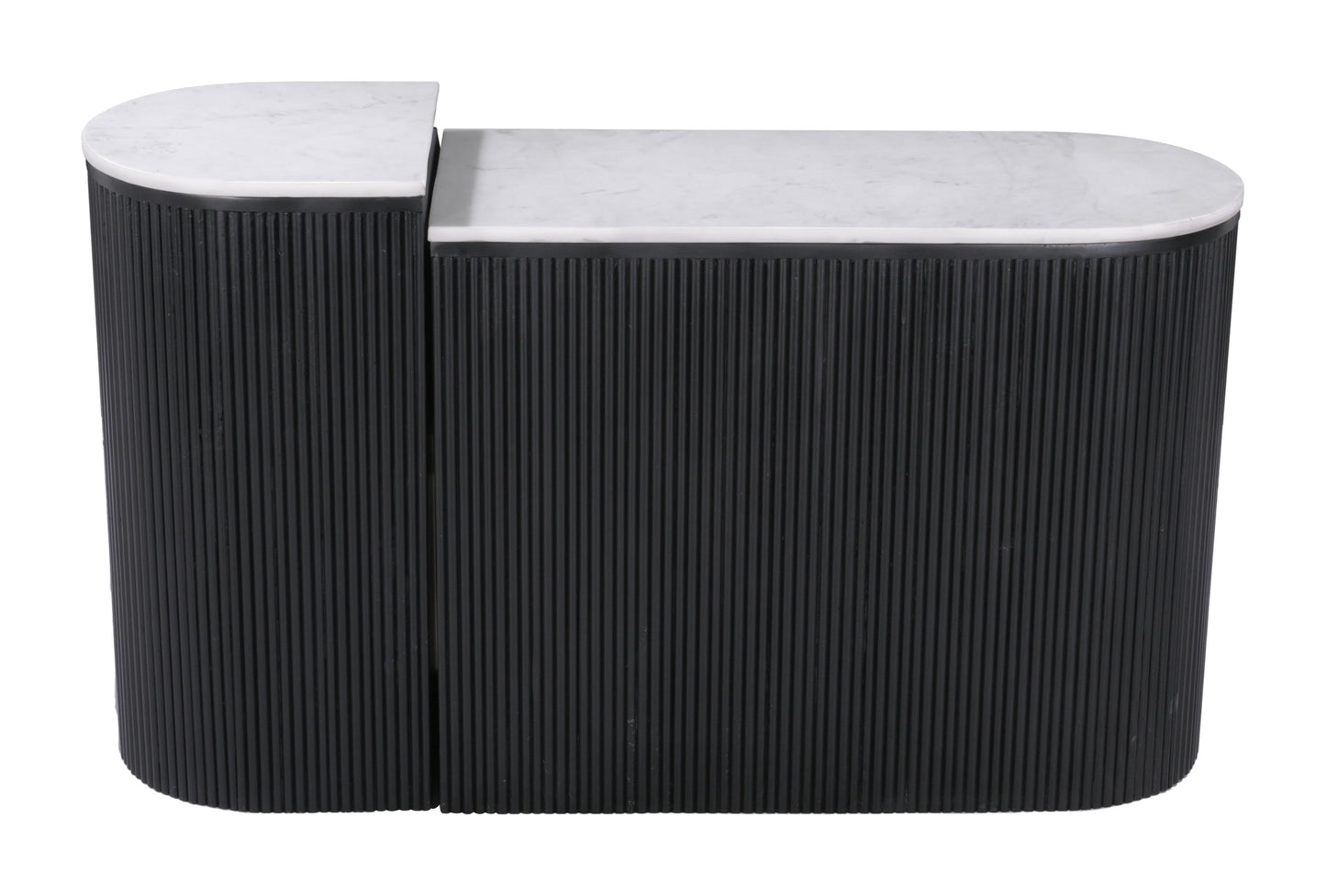 Ormara Console Table Set White & Black