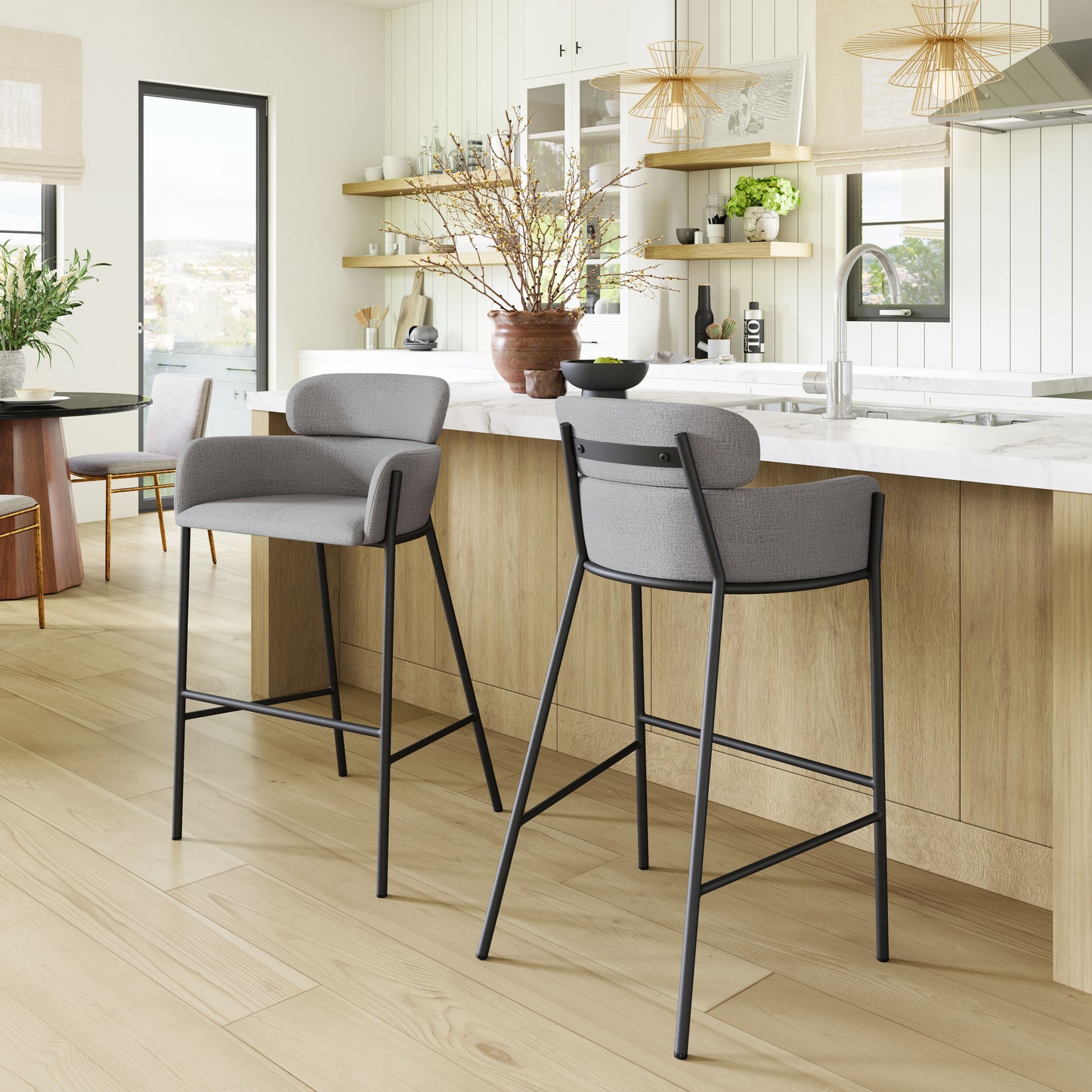 Bremor Barstool Slate Gray - 8