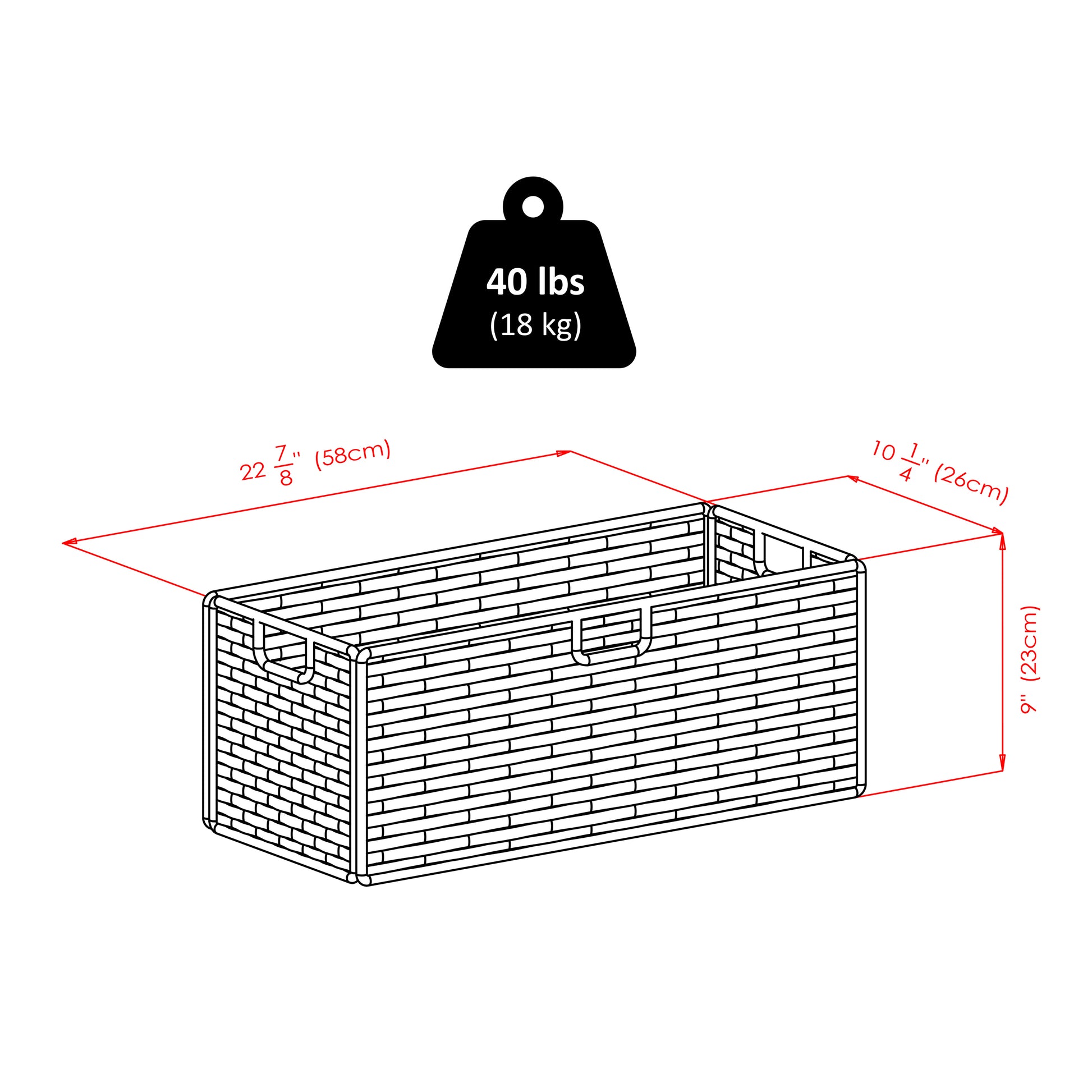 Tessa 3-Pc Foldable Woven Rope Basket Set, Walnut