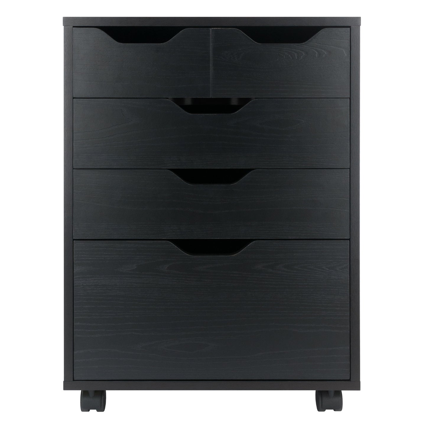 Halifax Bins & Drawers Storage Mobile Cabinet, Black