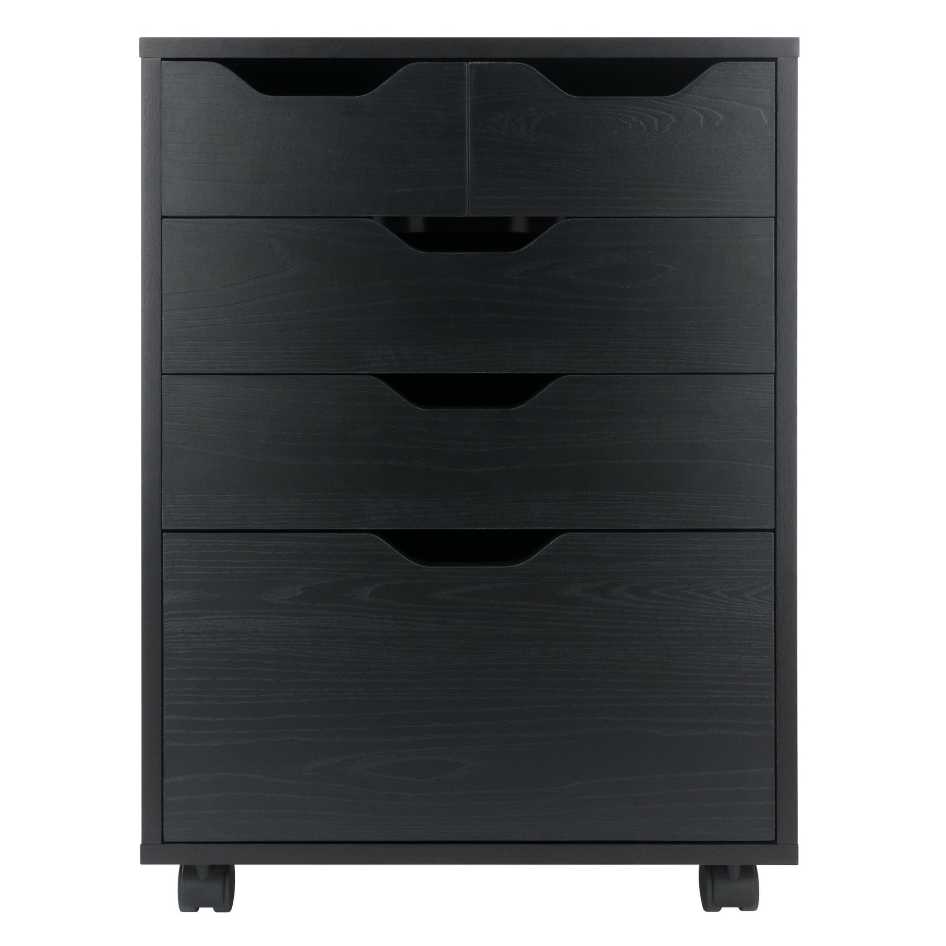 Halifax Bins & Drawers Storage Mobile Cabinet, Black