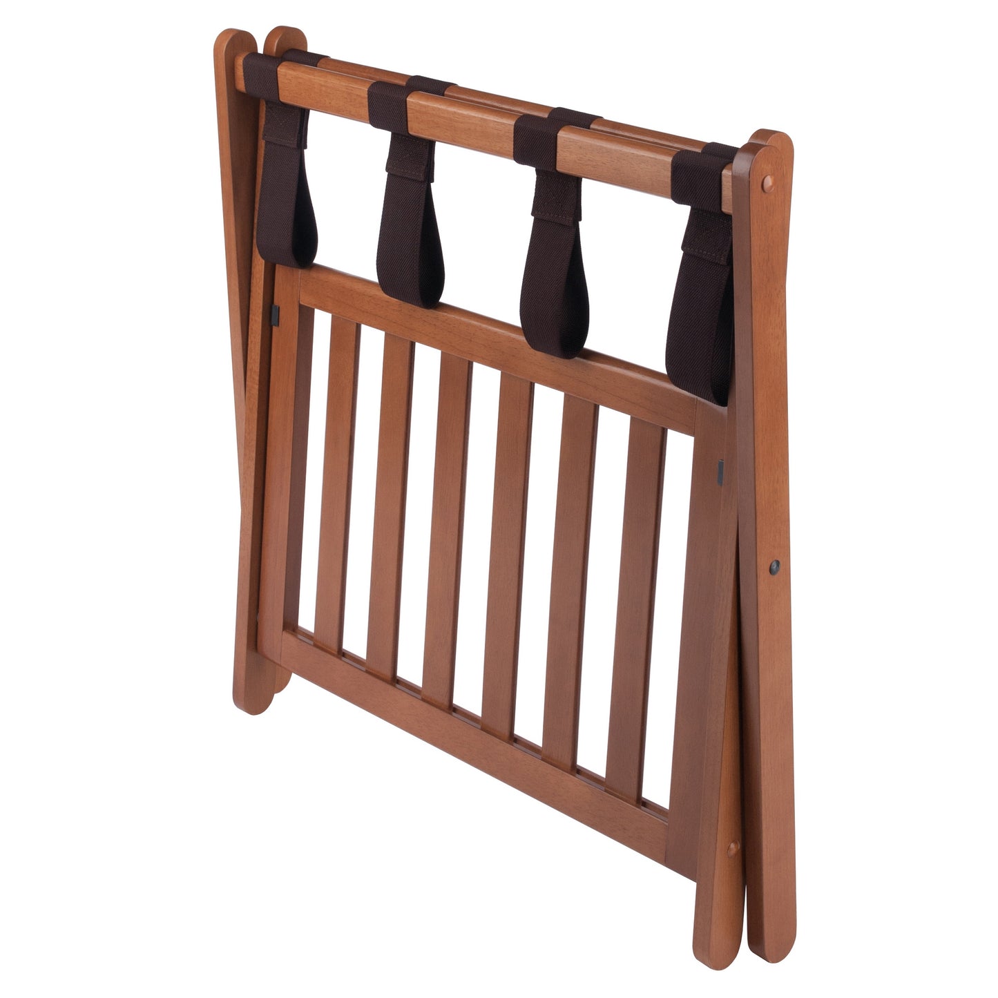 Reese Luggage Rack with Shelf, Teak