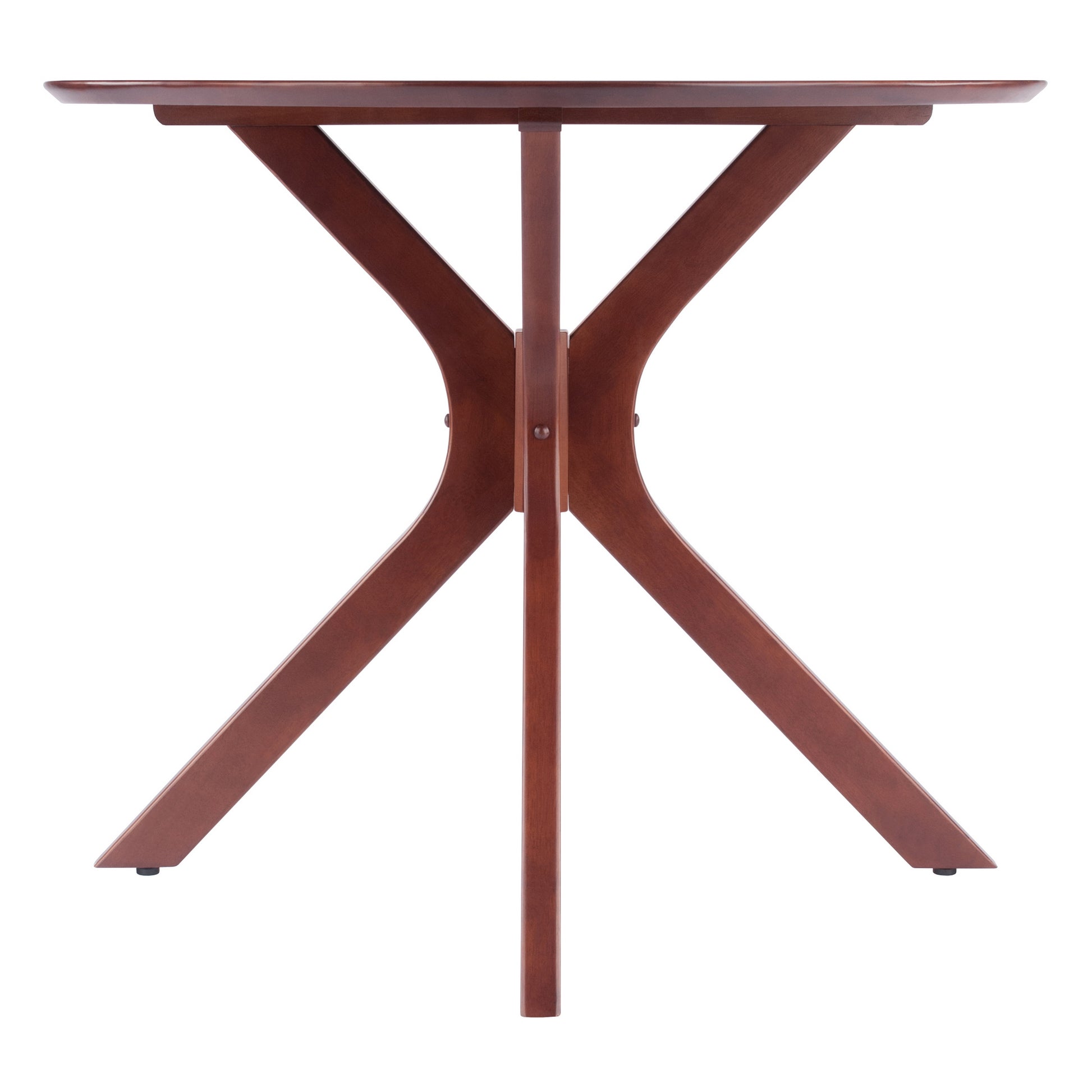 Lexa Dining Table with Splayed Legs, Walnut Finish