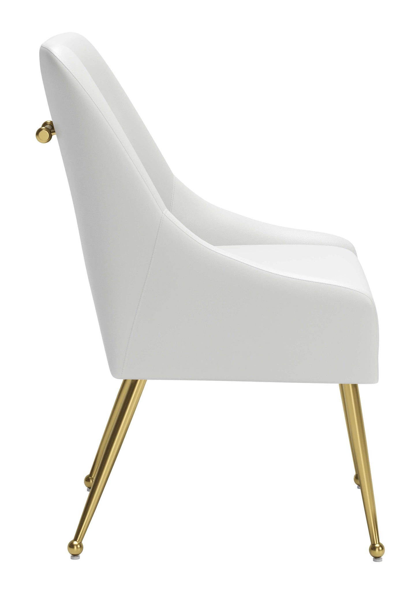 Maxine Dining Chair White & Gold