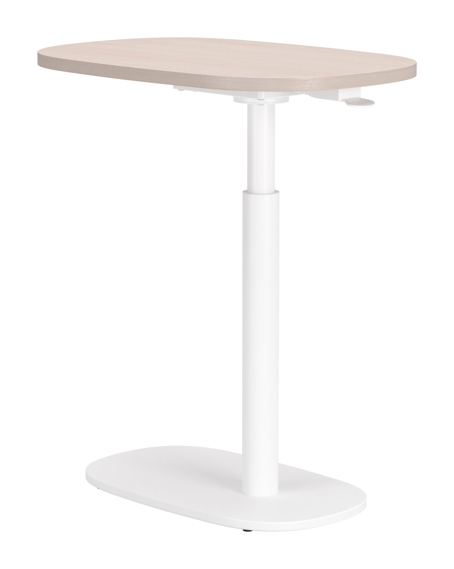 Buddy Adjustable Rotating Side Table Natural & White - 4