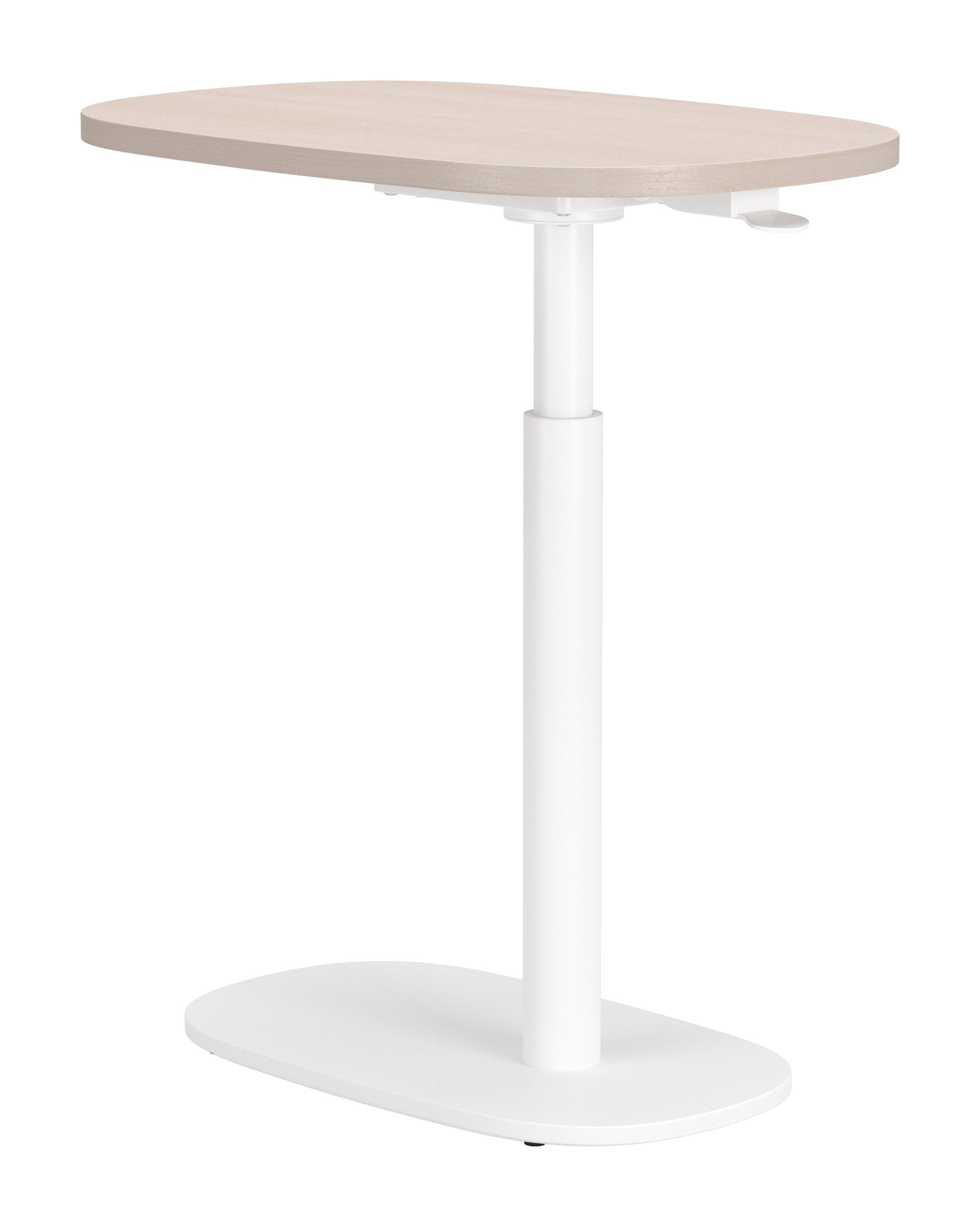 Buddy Adjustable Rotating Side Table Natural & White - 4