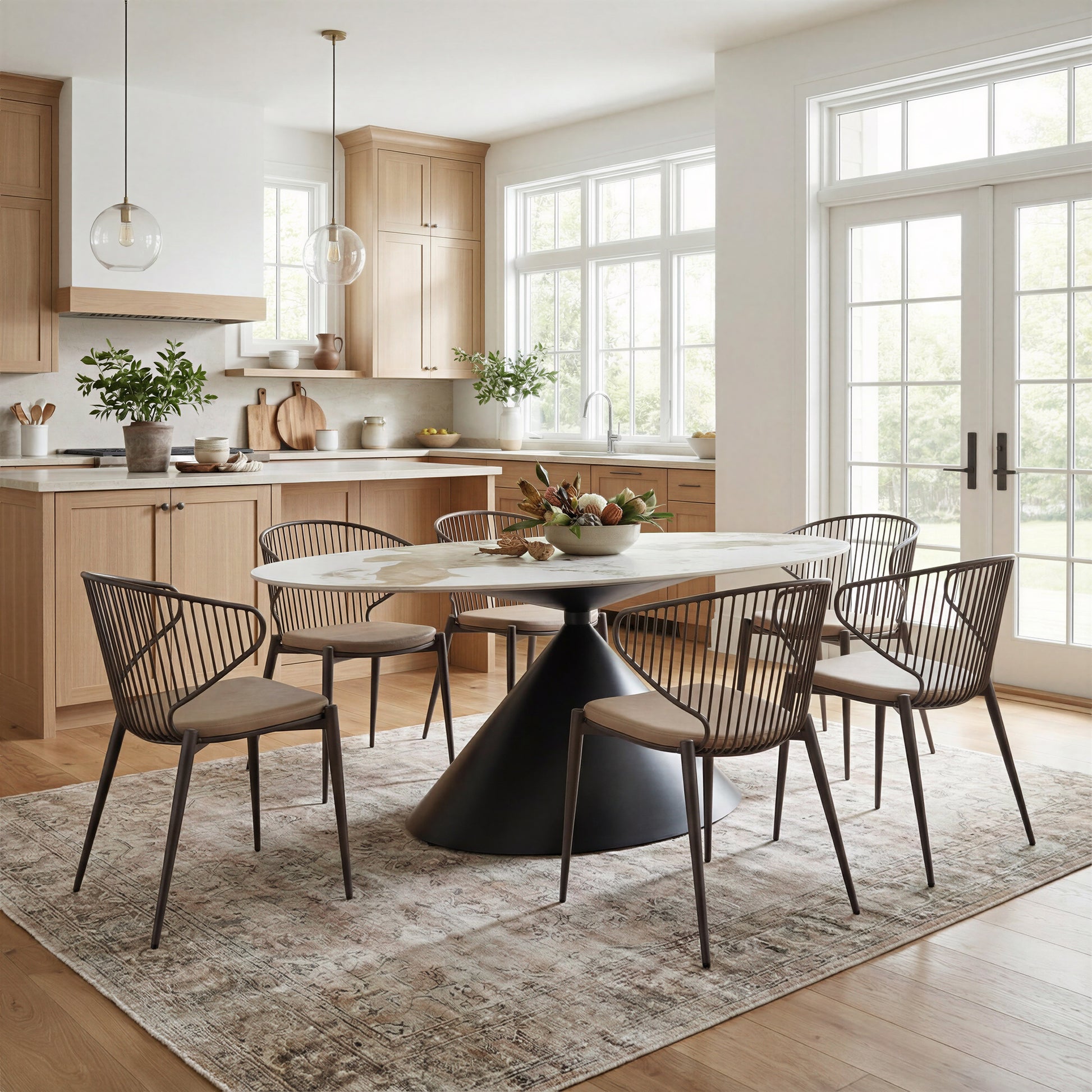 Silues Dining Chair (Set of 2) Taupe & Brown - 10