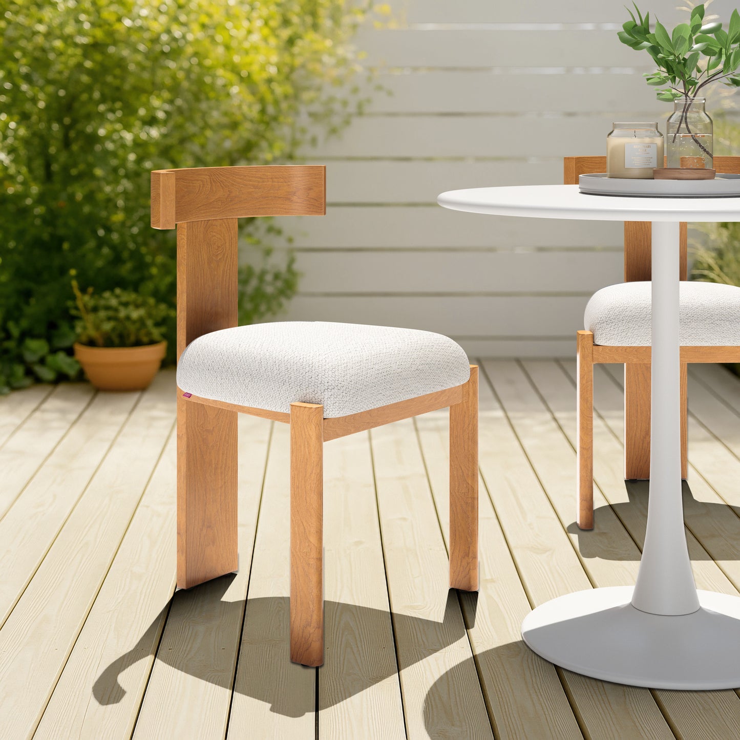 Tiana Dining Chair Natural & Beige - 8