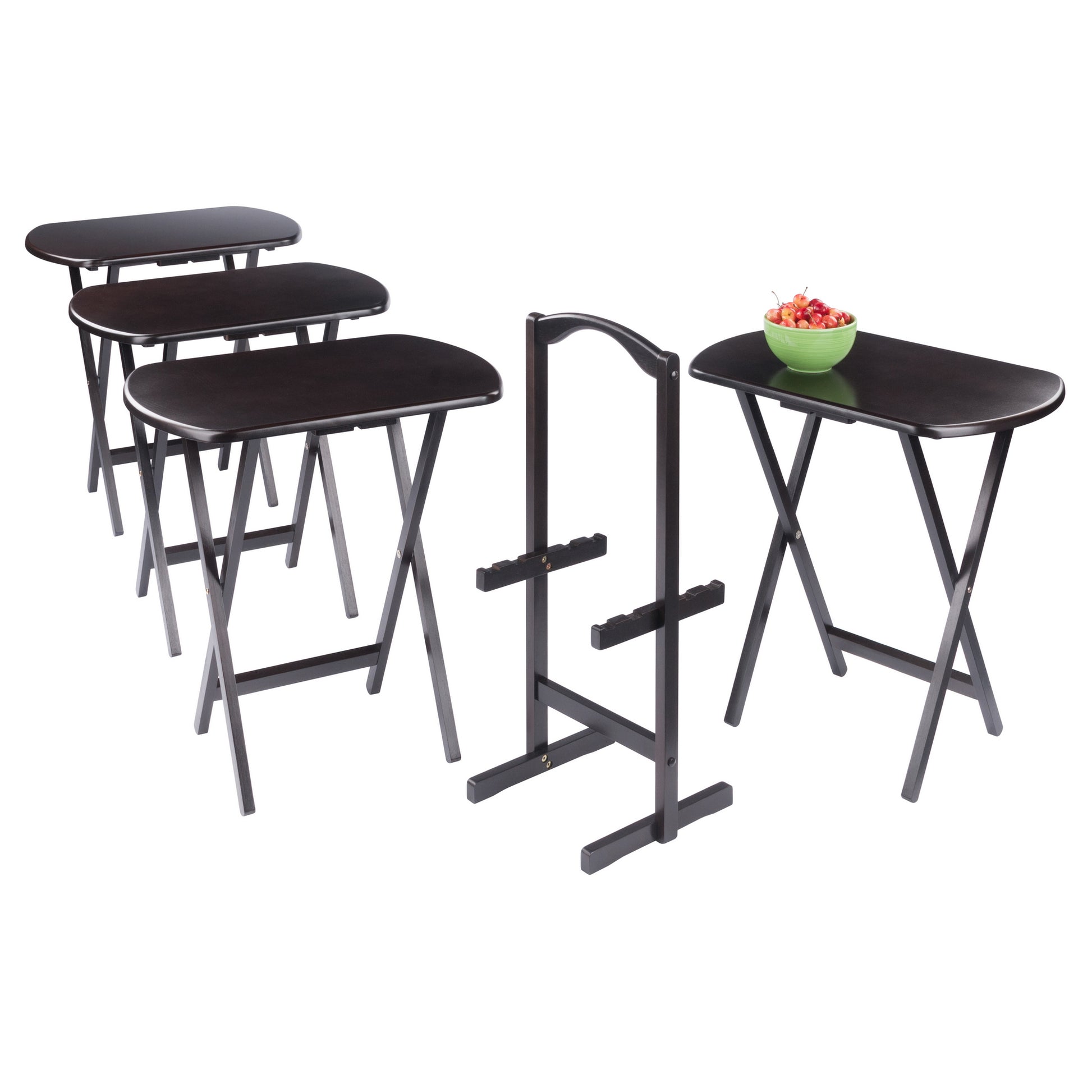 Corbett 5-Pc Oversized Snack Table Set, Coffee