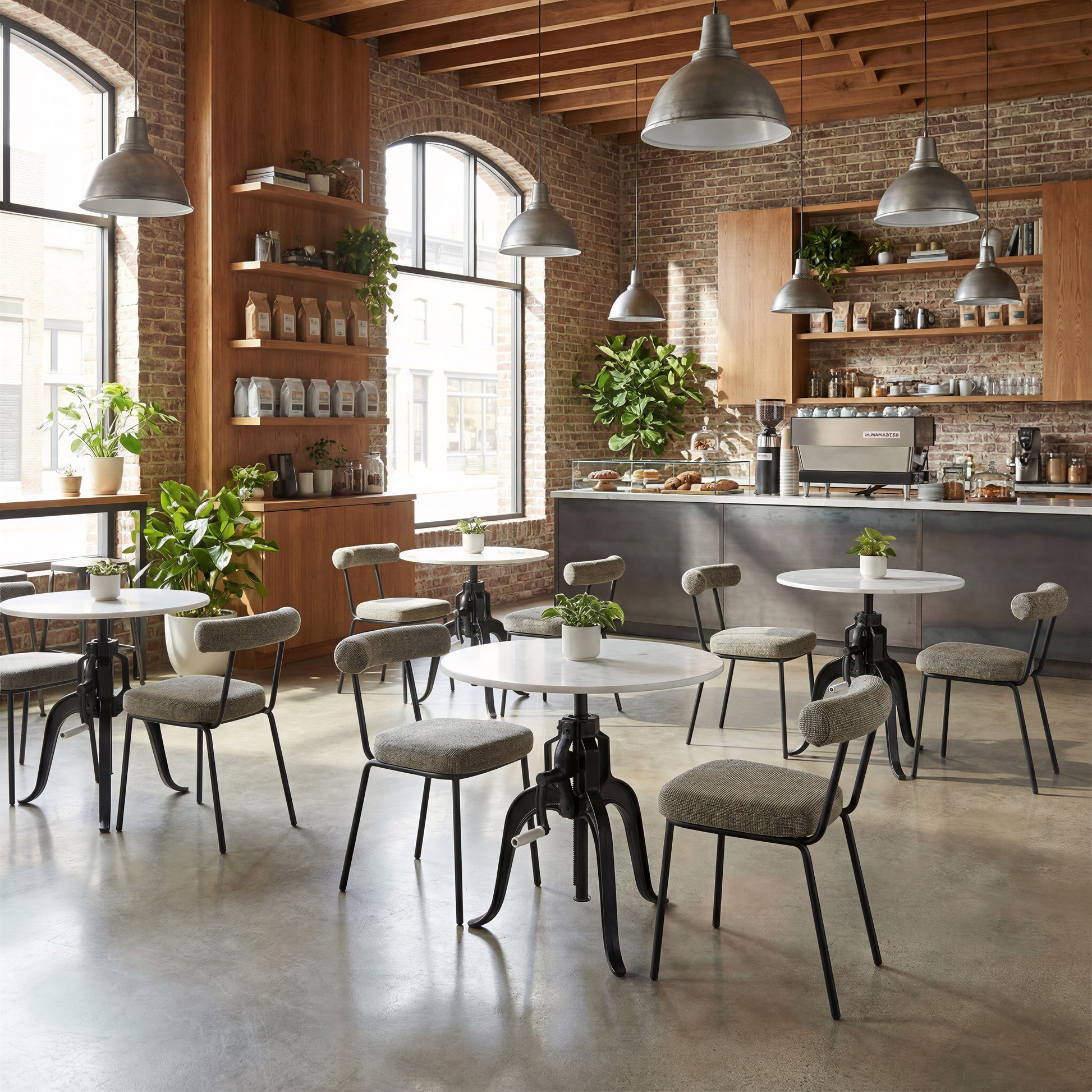 Mufid Bistro Table White & Black - 9