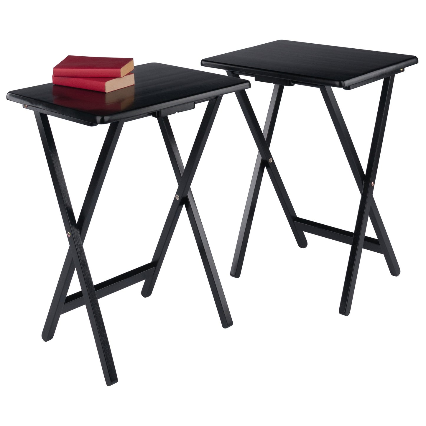 Alex 2-Pc Snack Tables, Black