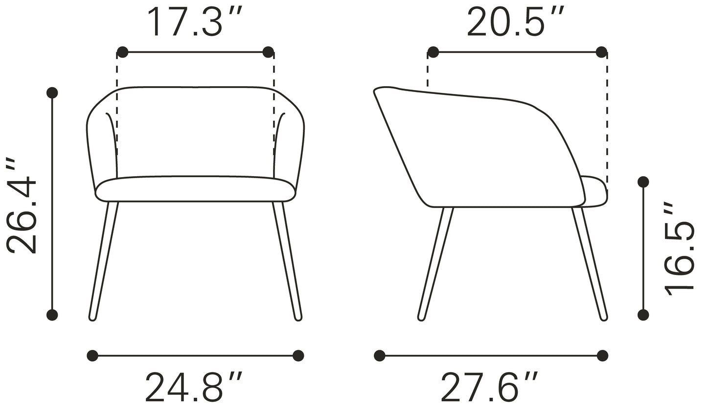 Papillion Accent Chair Green
