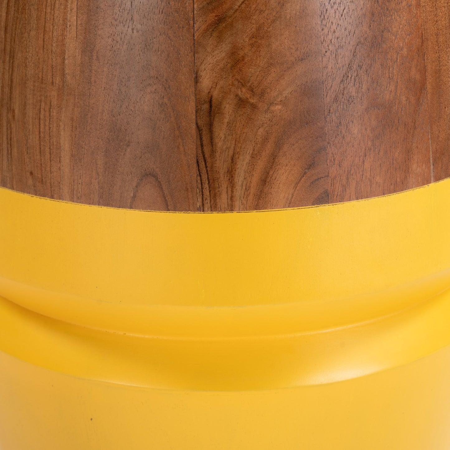 Tornos Side Table Walnut & Yellow - 5