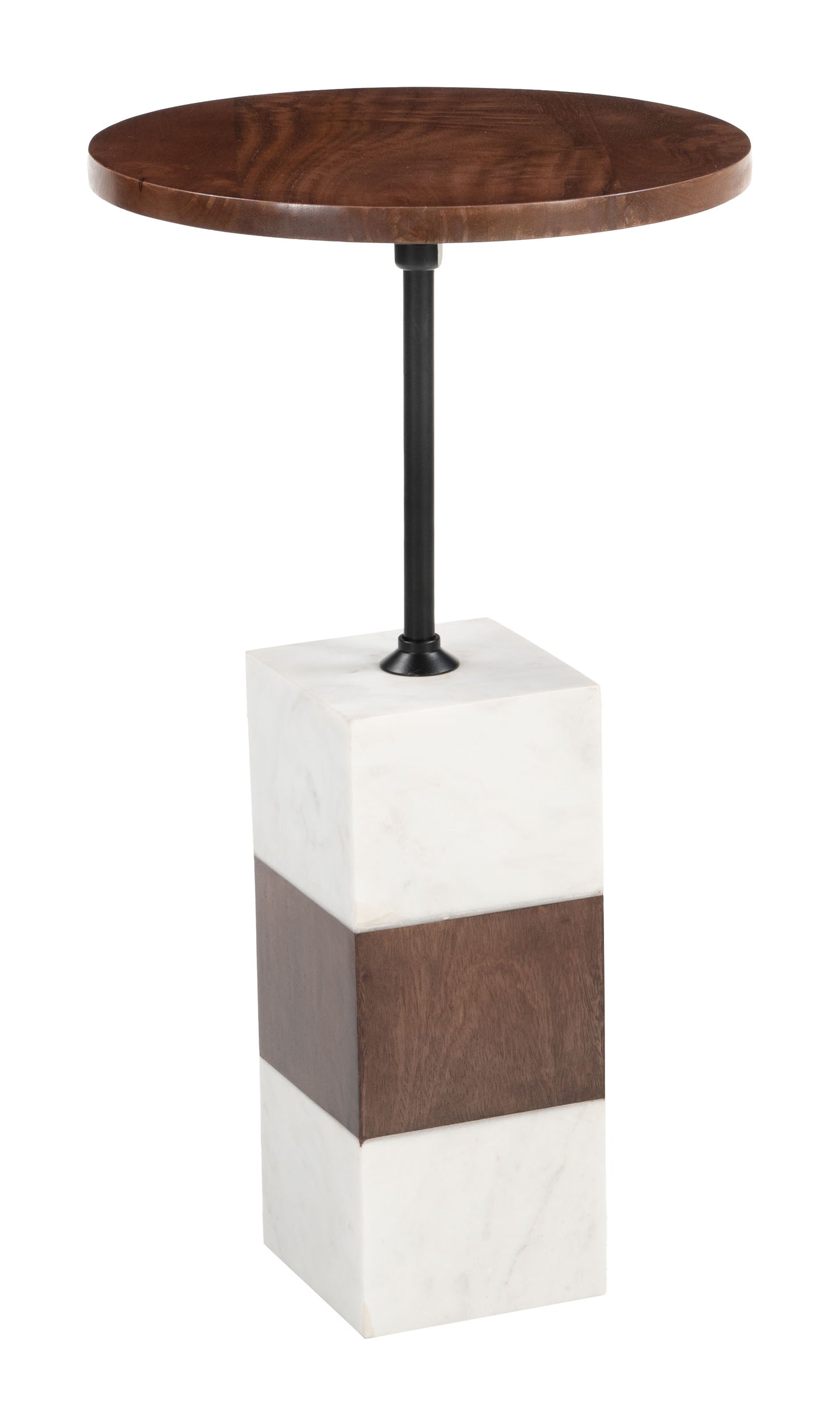 Stuk Side Table Brown & White - 3