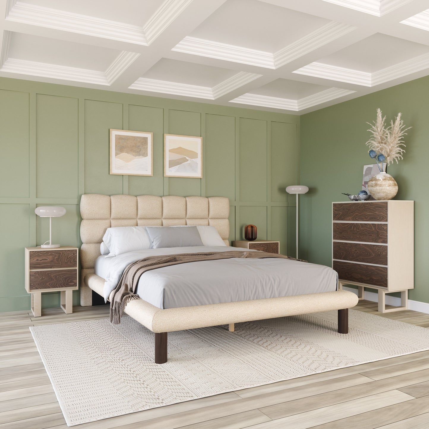 Placid Queen Bed Beige - 8