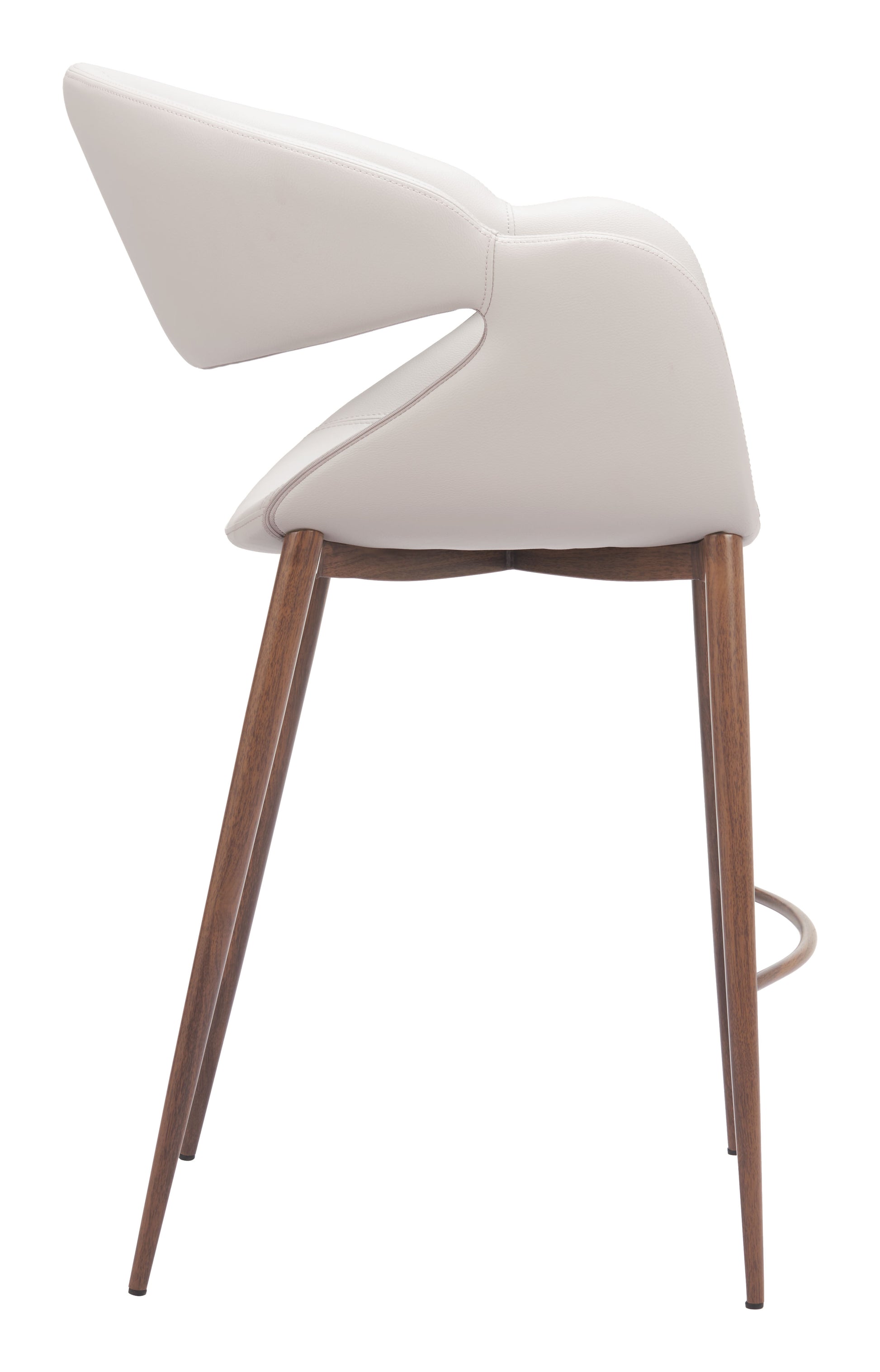 Limay Counter Stool Beige & Walnut - 2