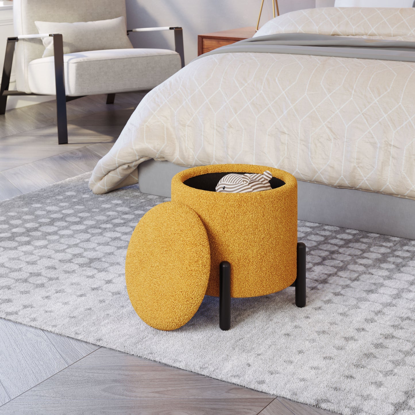 Calistoga Ottoman Yellow