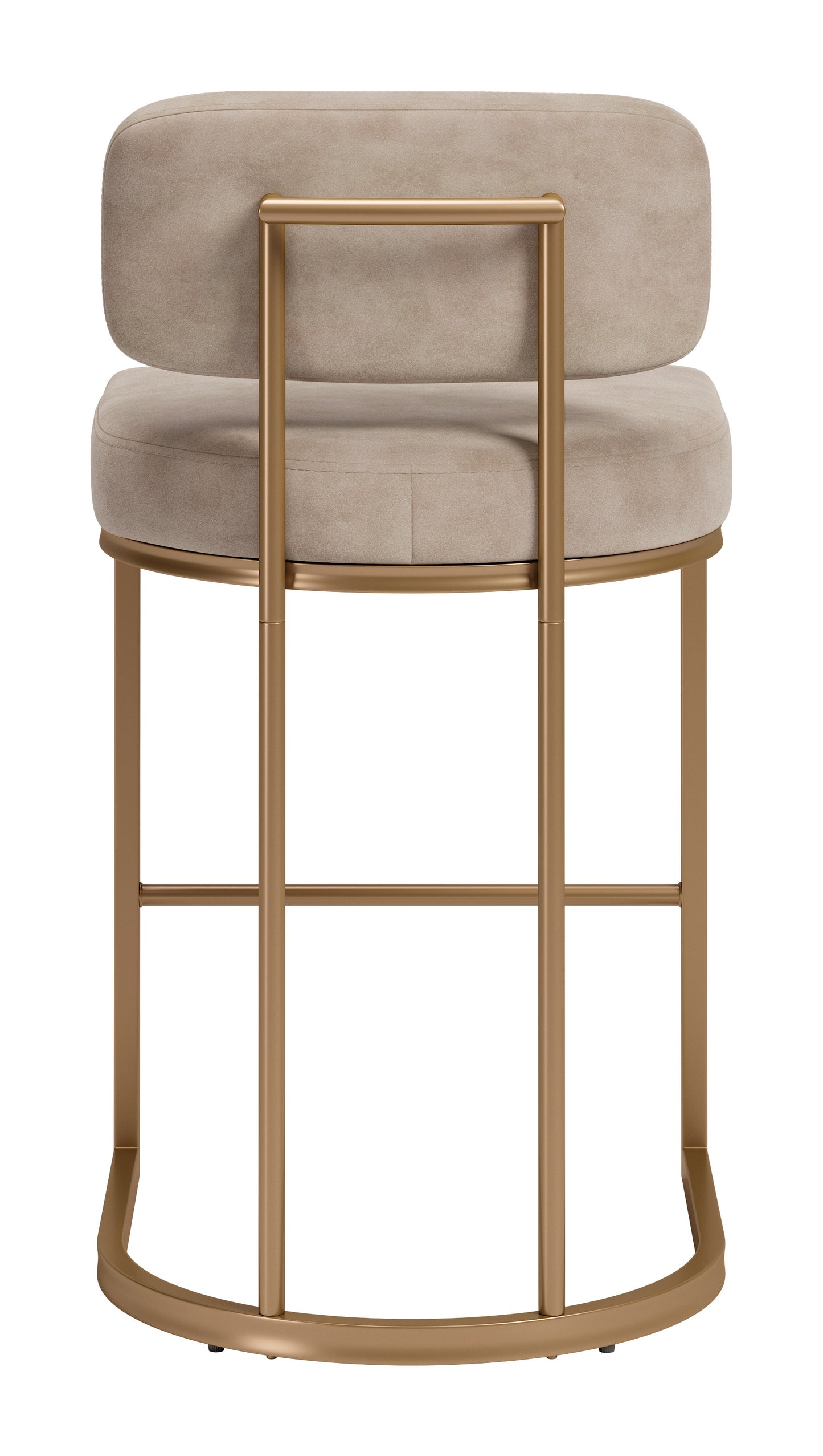 Velar Counter Stool (Set of 2) Beige & Bronze - 4