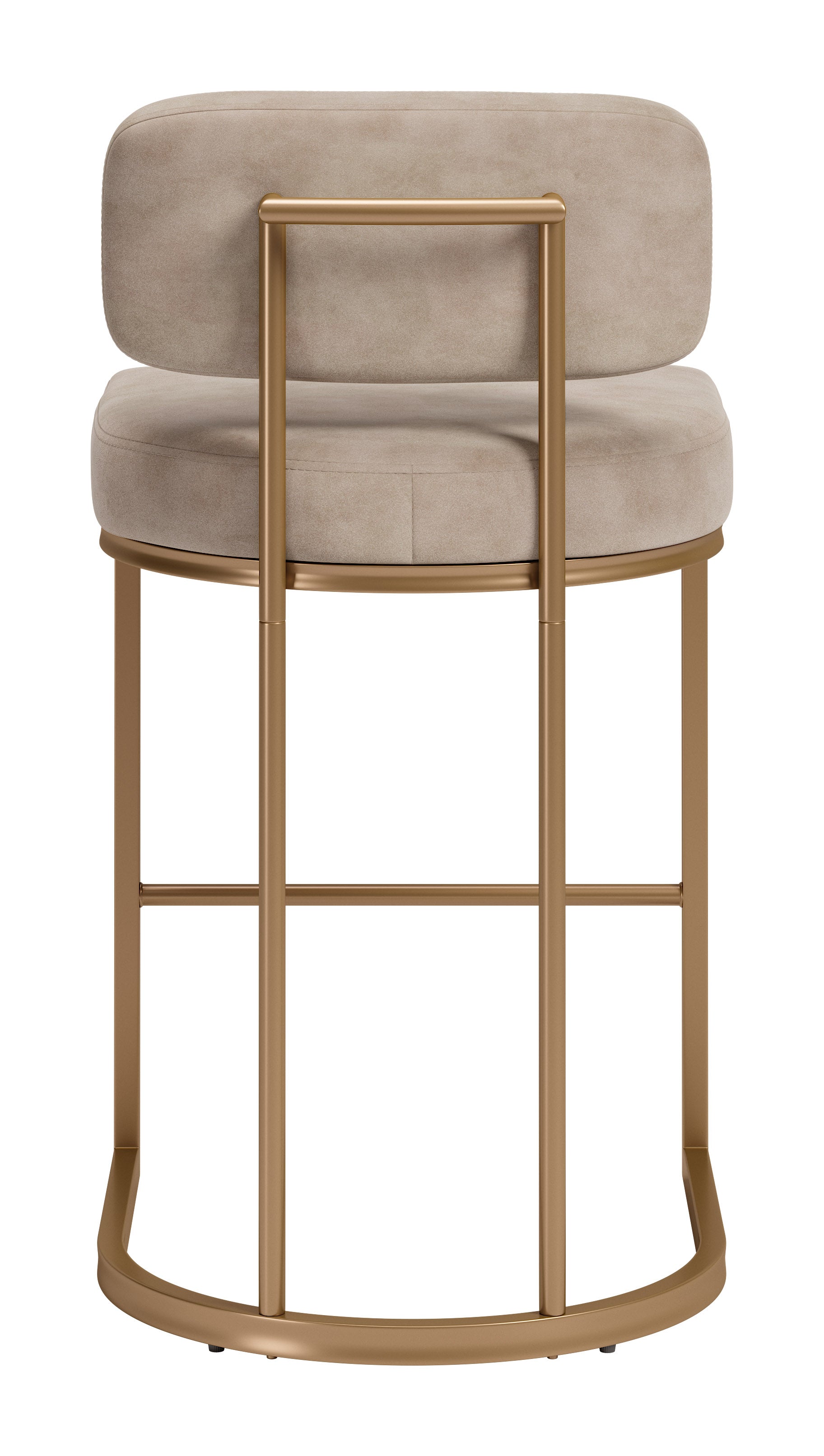 Velar Counter Stool (Set of 2) Beige & Bronze - 4