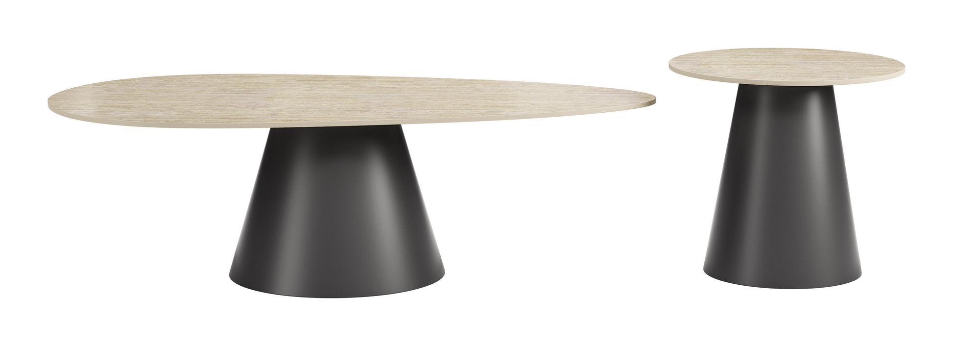 Reyes Coffee Table Set (2-Piece) Natural & Black - 3
