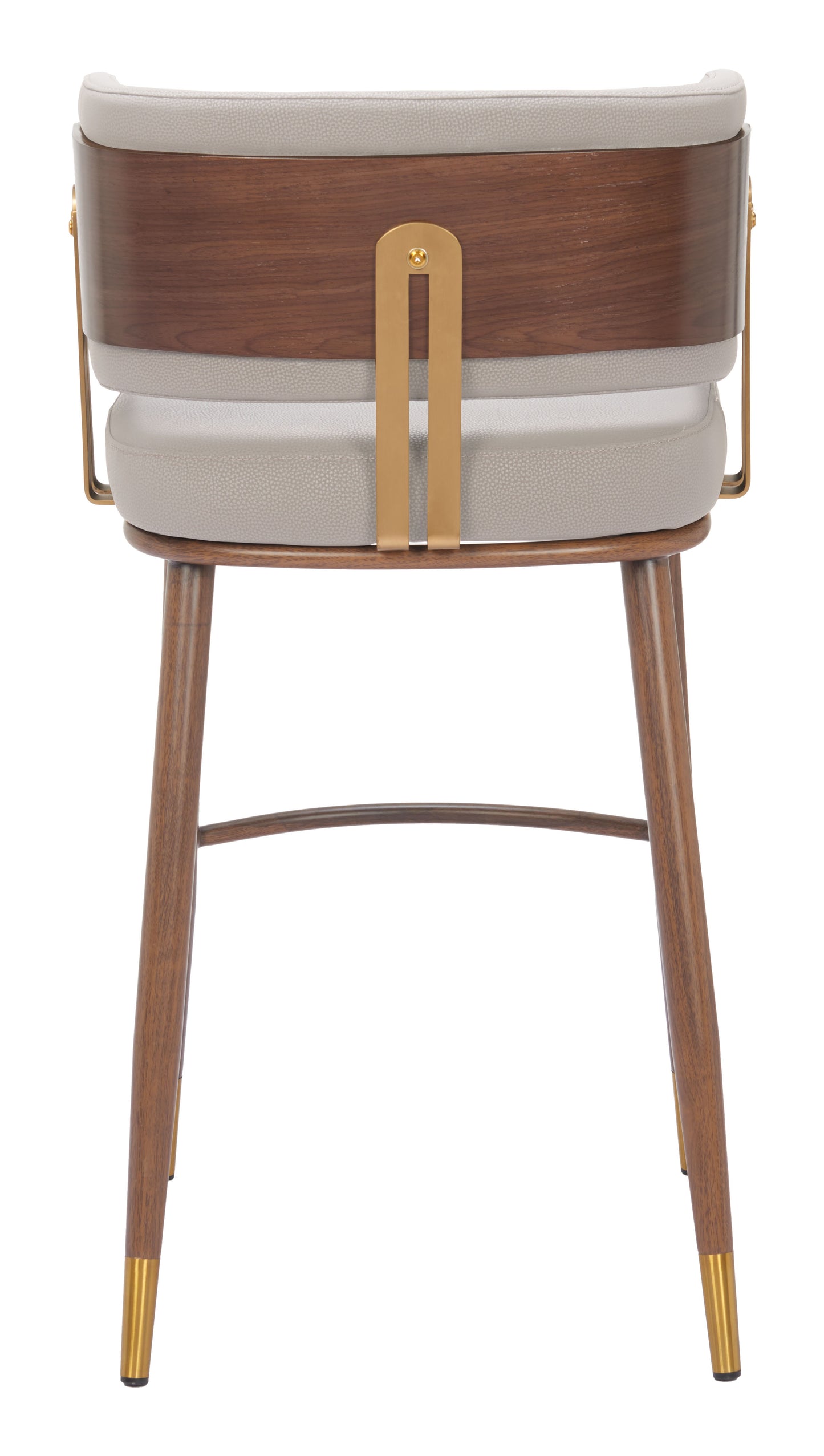 Brew Barstool Beige & Walnut - 4