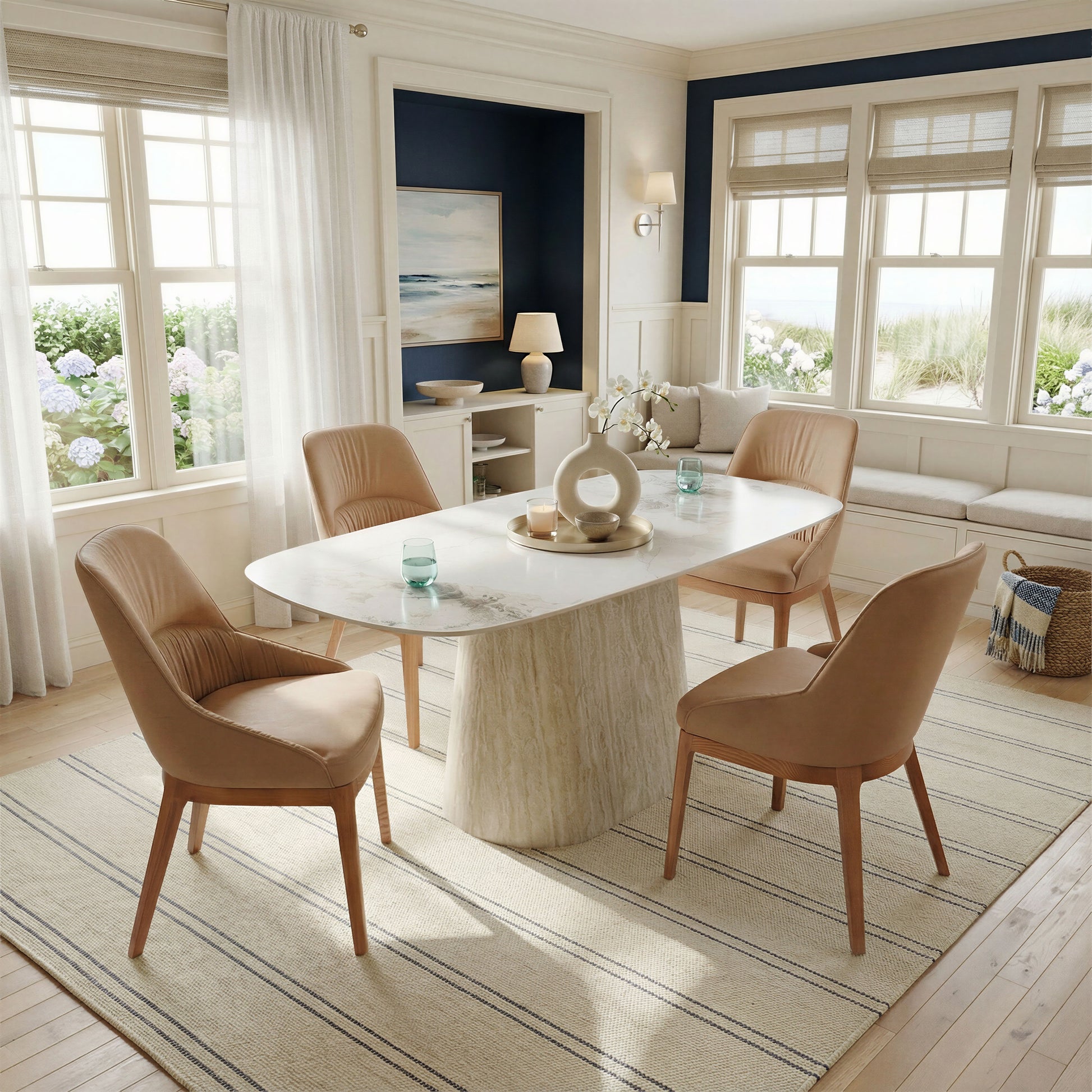 Nooka Dining Table White & Natural - 8