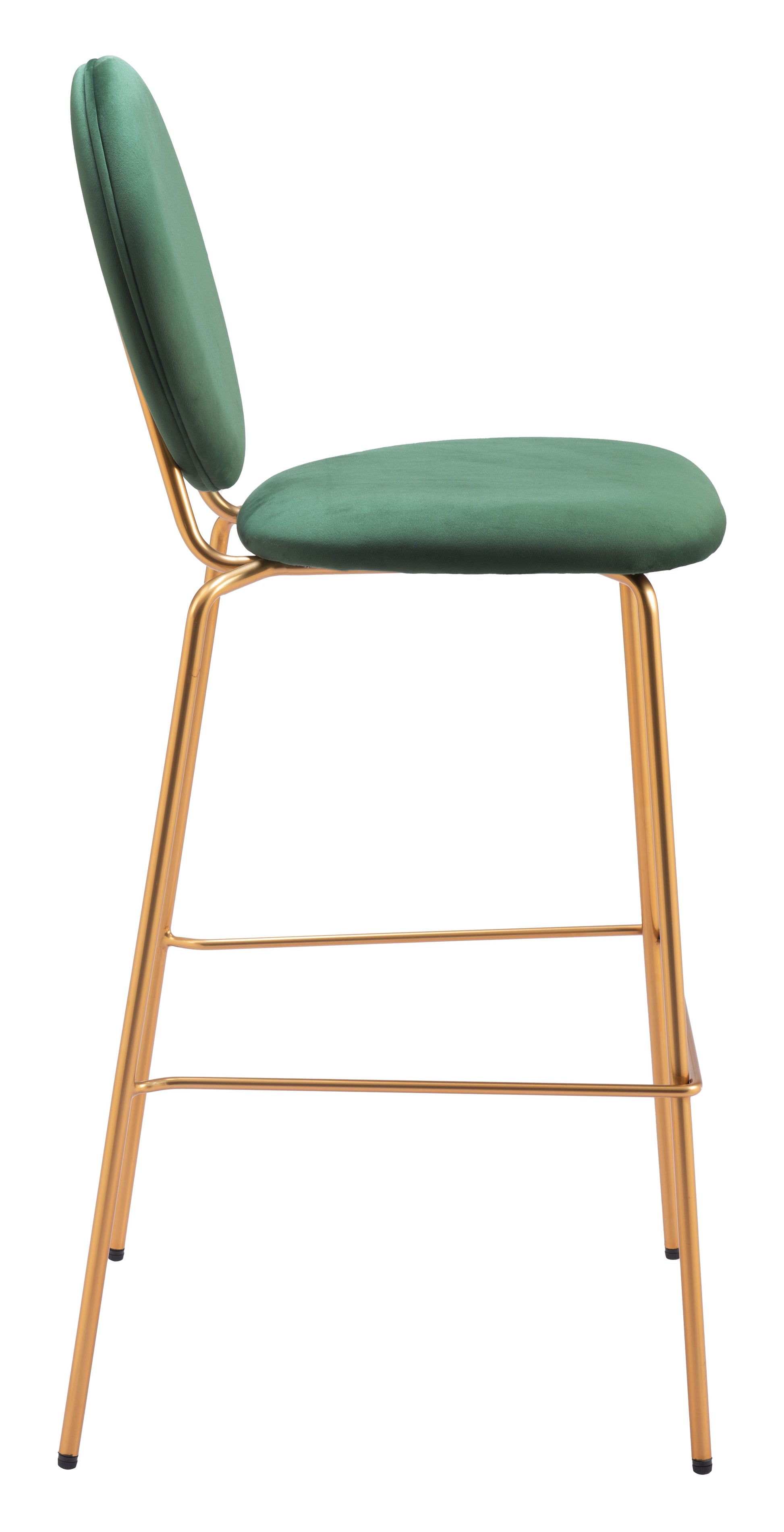 Odessa Barstool (Set of 2) Green & Gold - 2