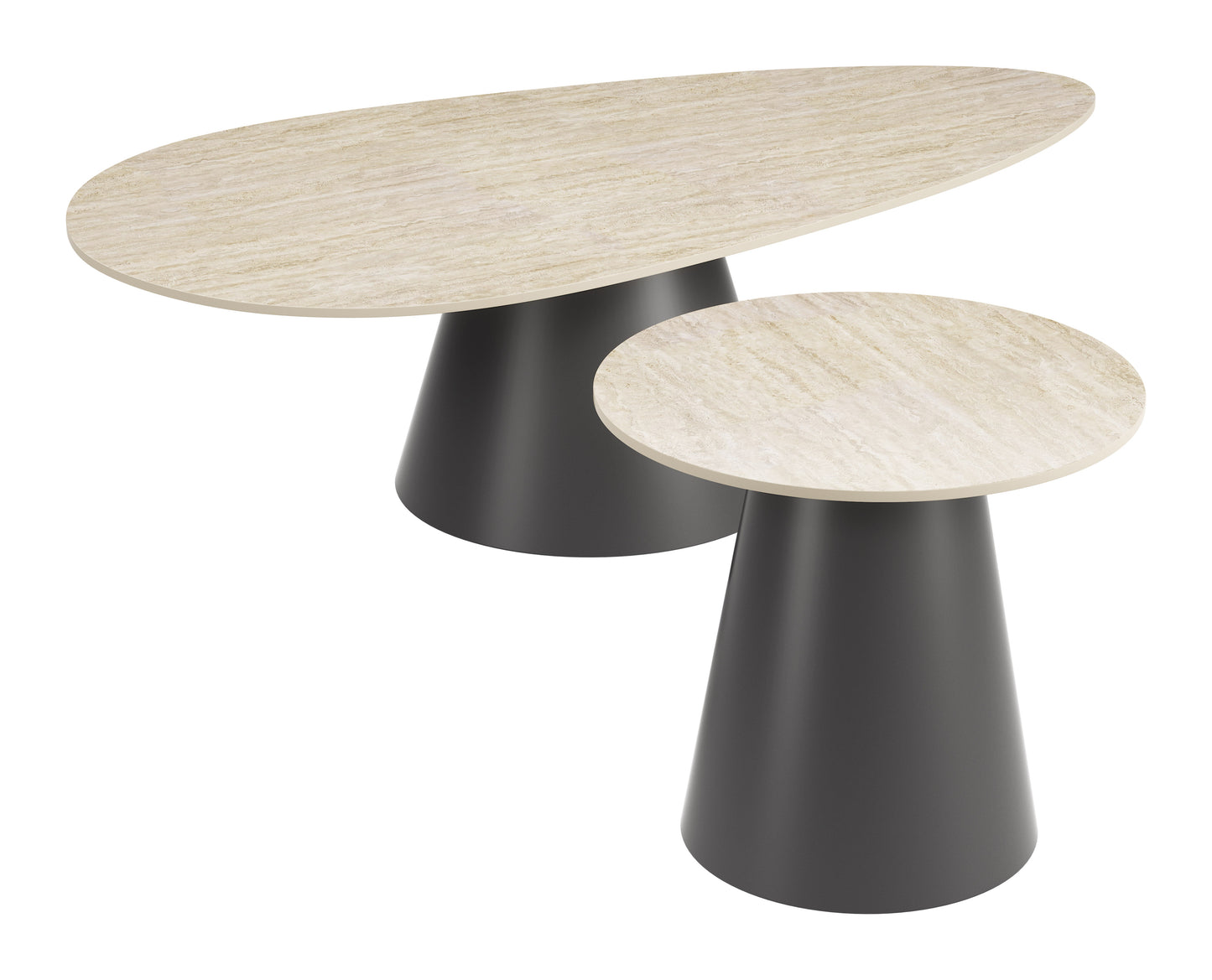Reyes Coffee Table Set (2-Piece) Natural & Black - 4