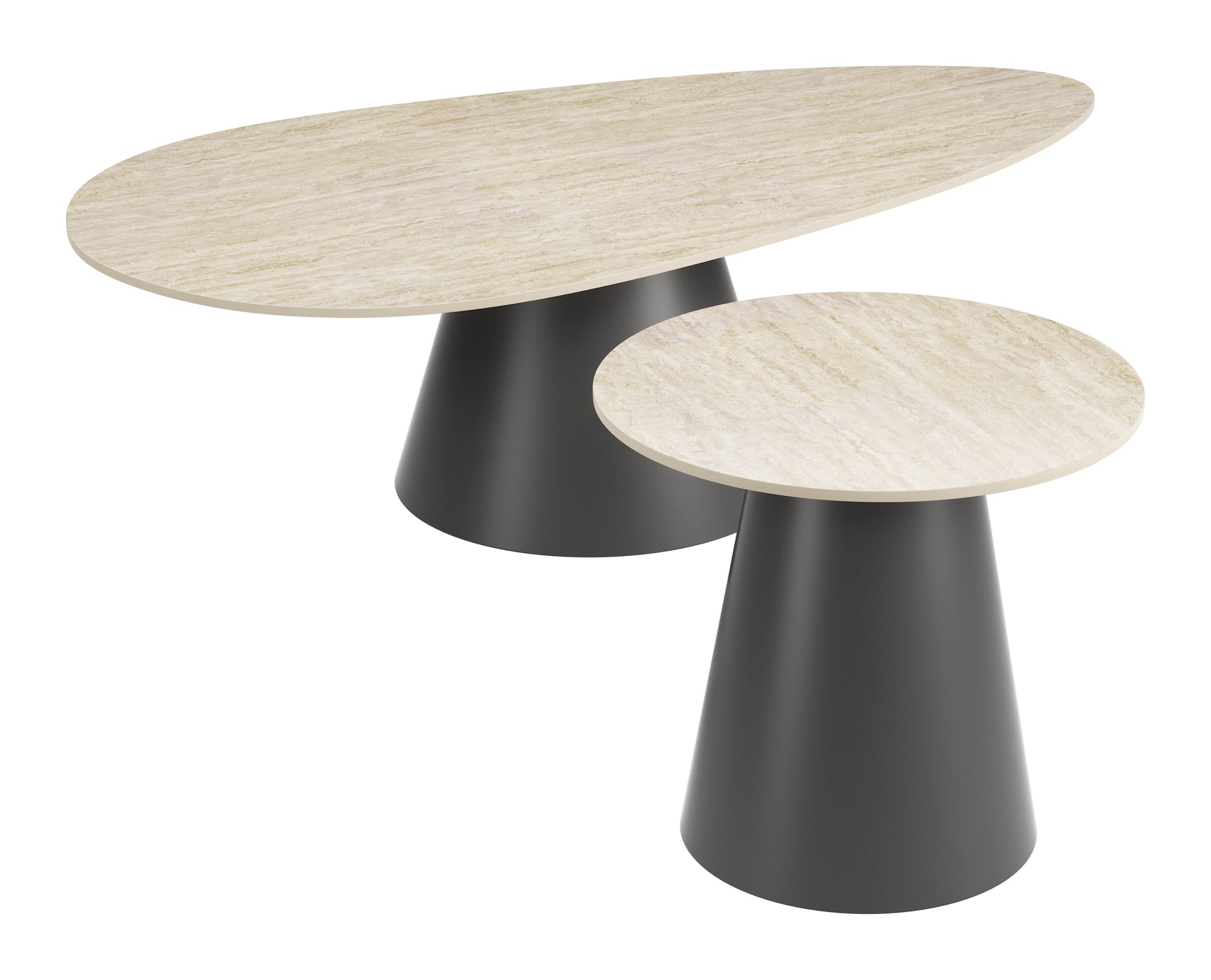Reyes Coffee Table Set (2-Piece) Natural & Black - 4