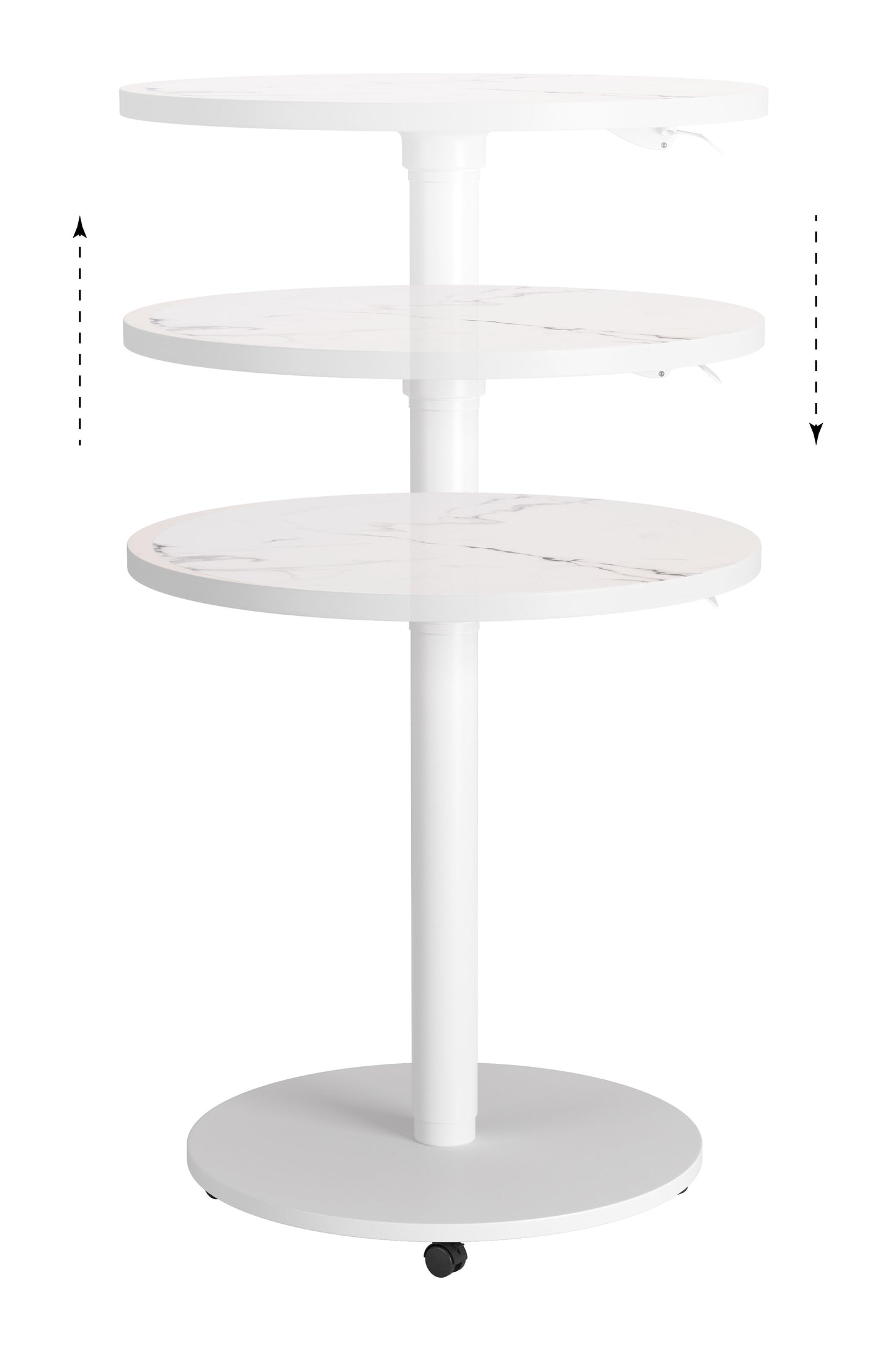Mule Adjustable Bar Table White - 7