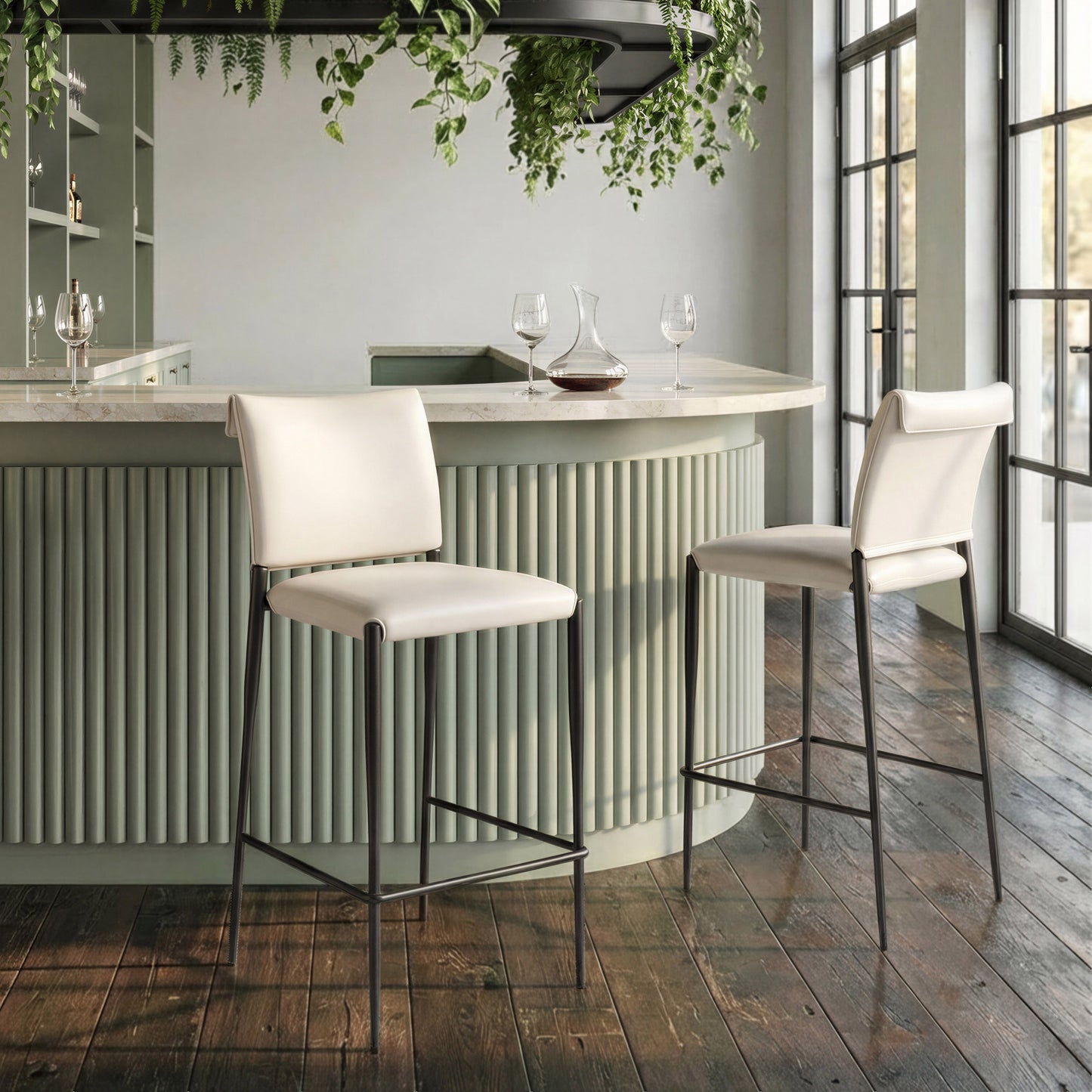 Freesia Barstool (Set of 2) White - 9