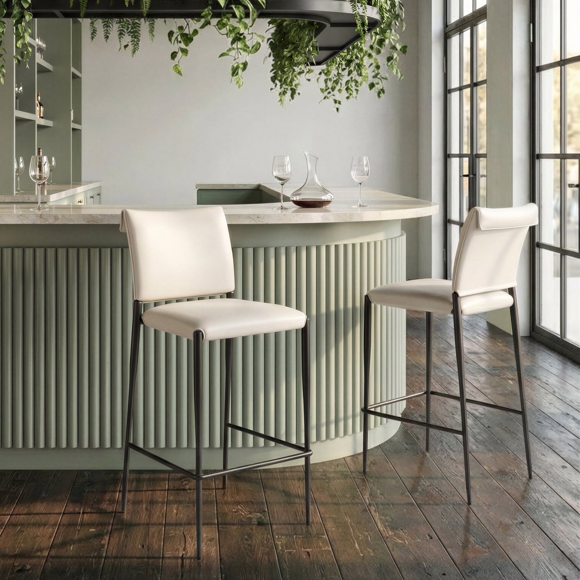 Freesia Barstool (Set of 2) White - 9