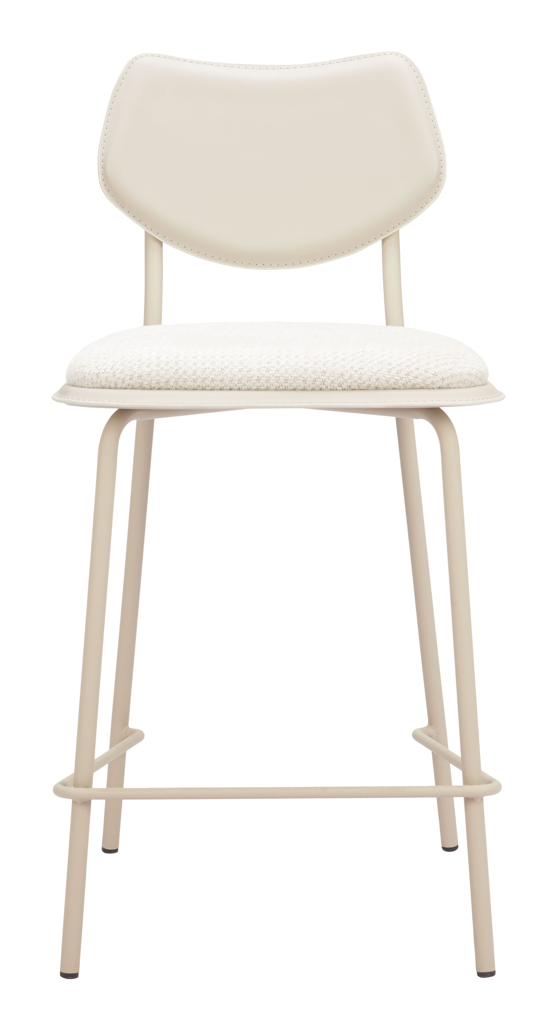 Zeal Counter Stool (Set of 4) Light Gray & Beige - 3