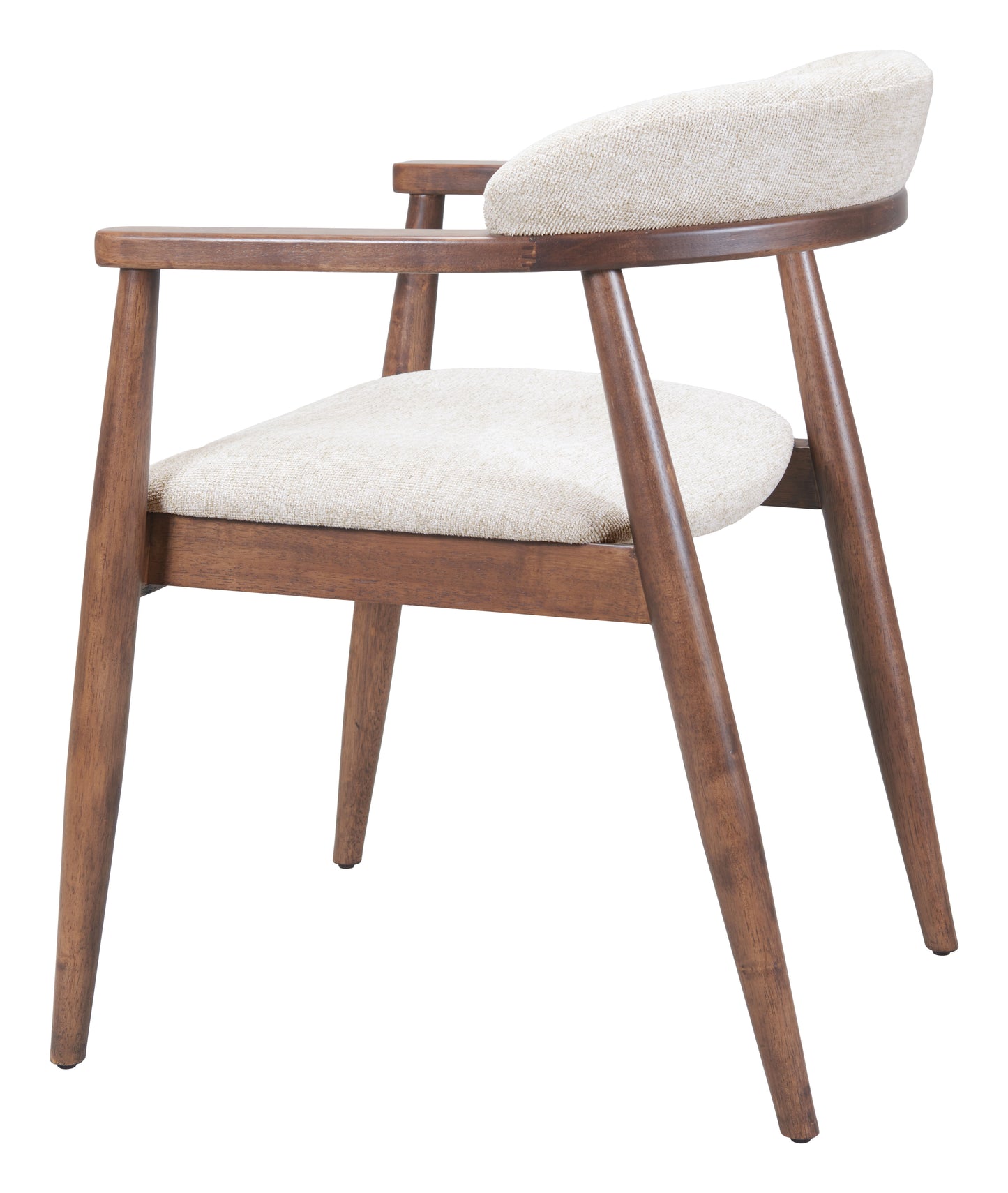 Goka Dining Chair Beige & Walnut - 5