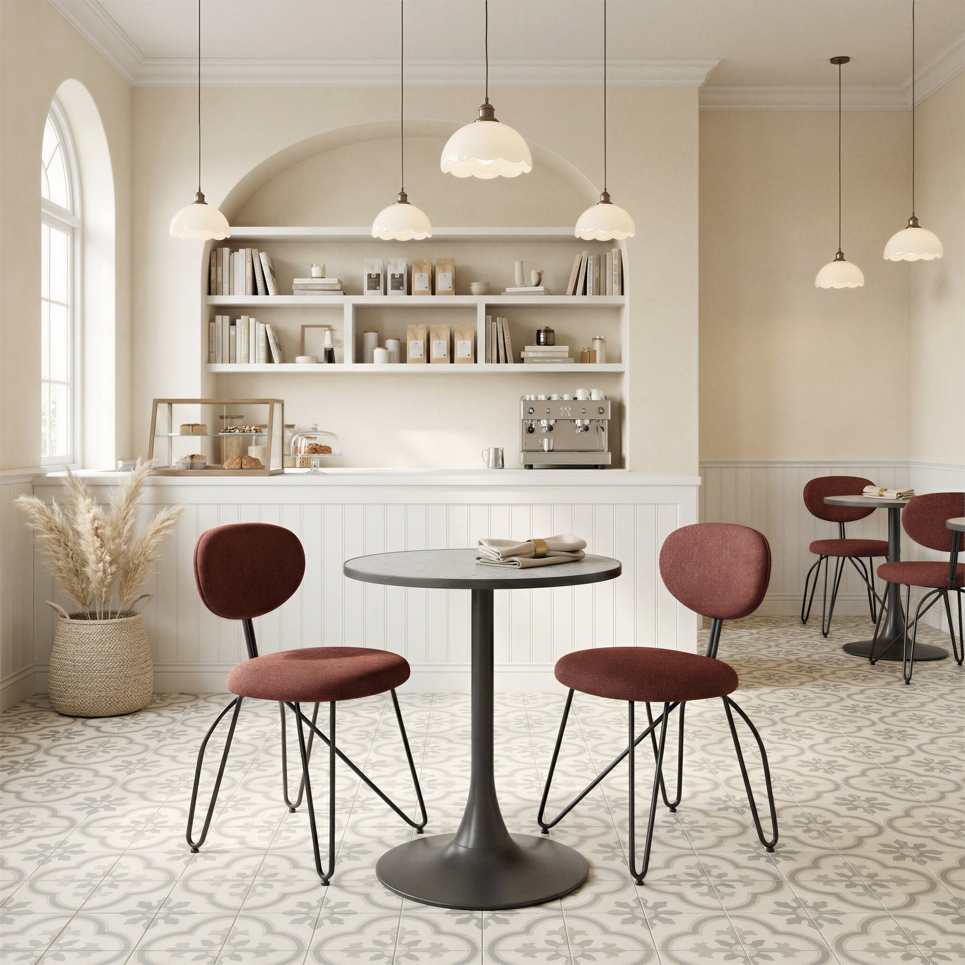 Bite Bistro Table Gray & Black - 8