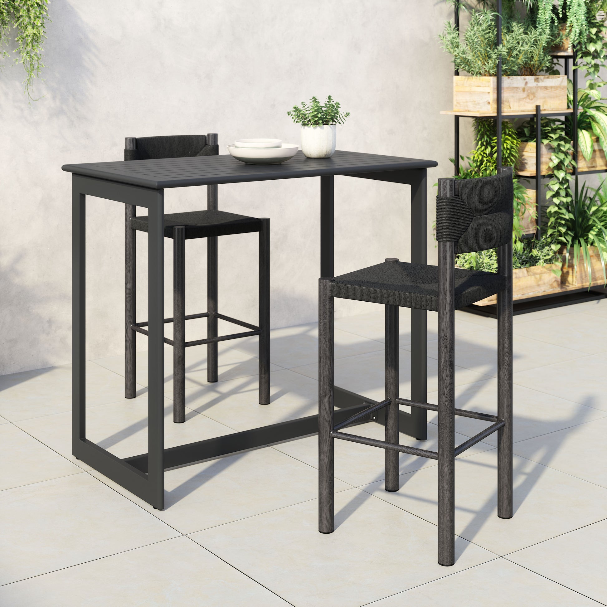 Iska Barstool (Set of 2) Black - 8