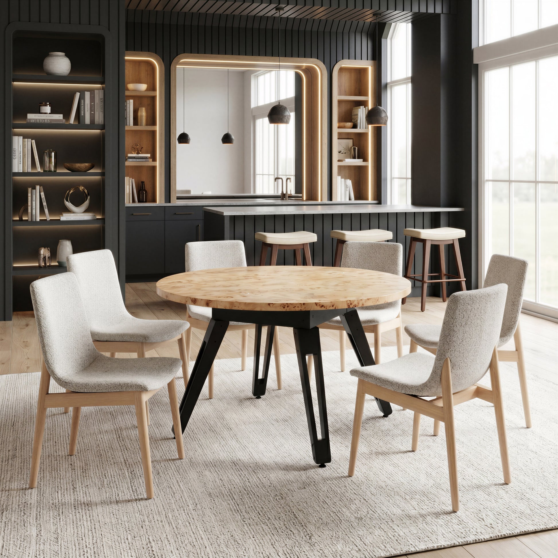 Raha Dining Chair (Set of 2) Gray & Whitewashed - 9