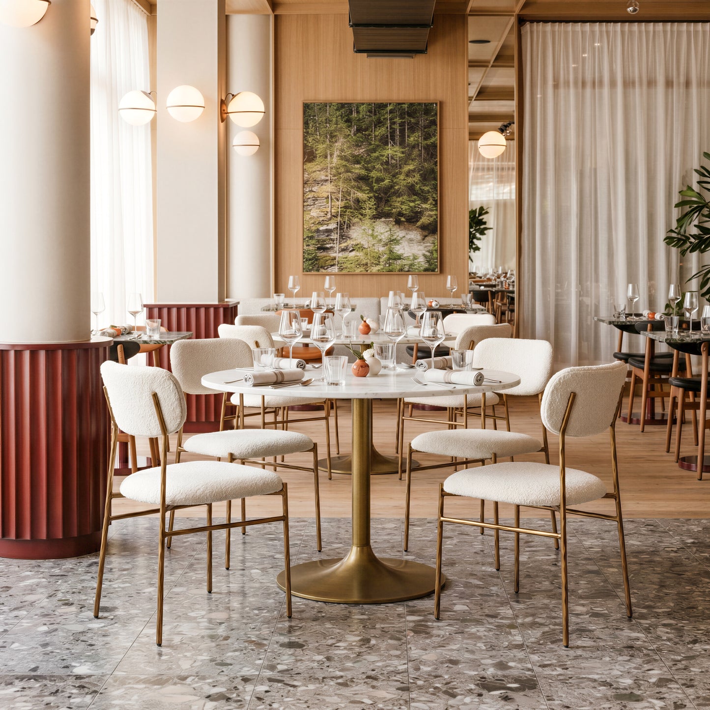 Sydhavnen Dining Chair Cream & Gold - 11