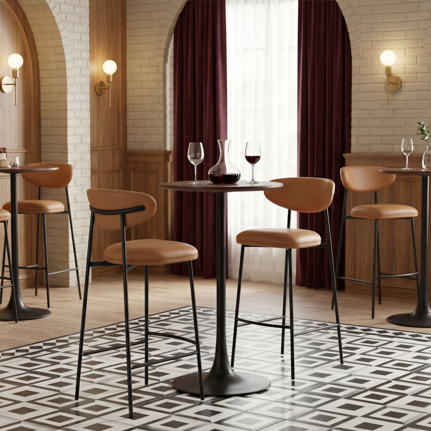 Rorun Barstool (Set of 2) Brown - 11